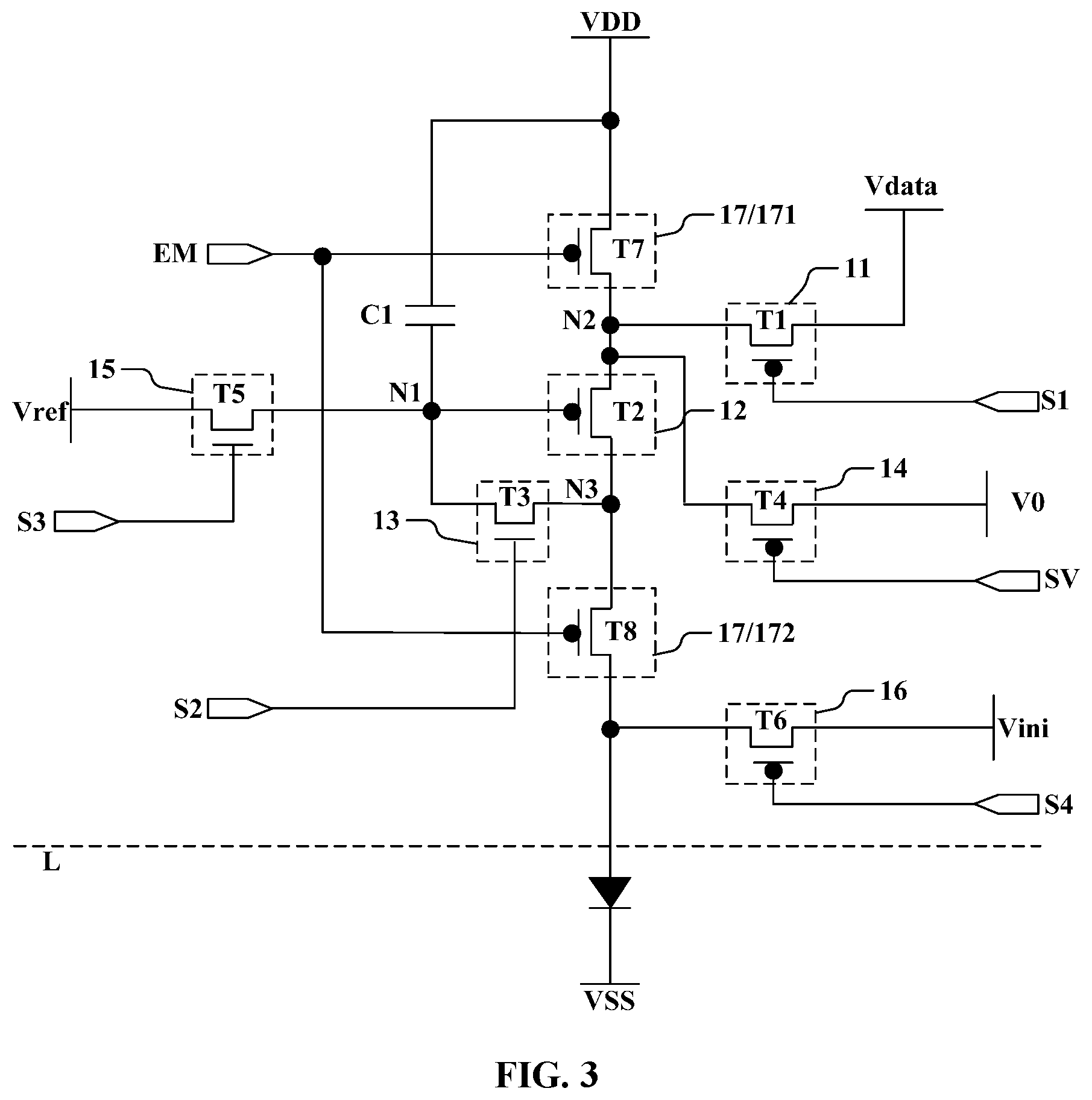Patent US12361878 Figure 3 – Display panel, driving method of display panel, and display device