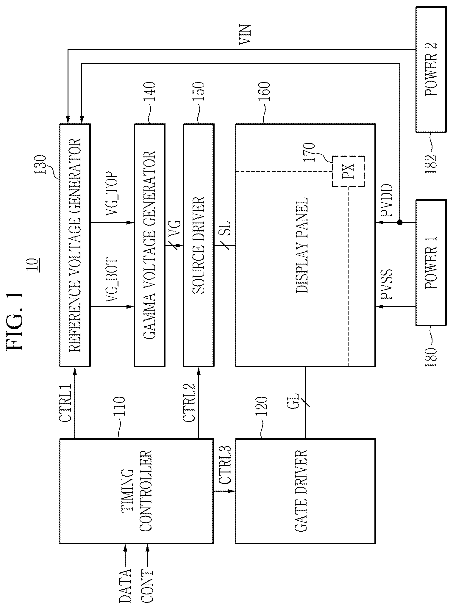 Patent US12361879 Figure 1 – Display device configured to generate a data signal based on a pixel drive voltage, display system, and driving method of display device
