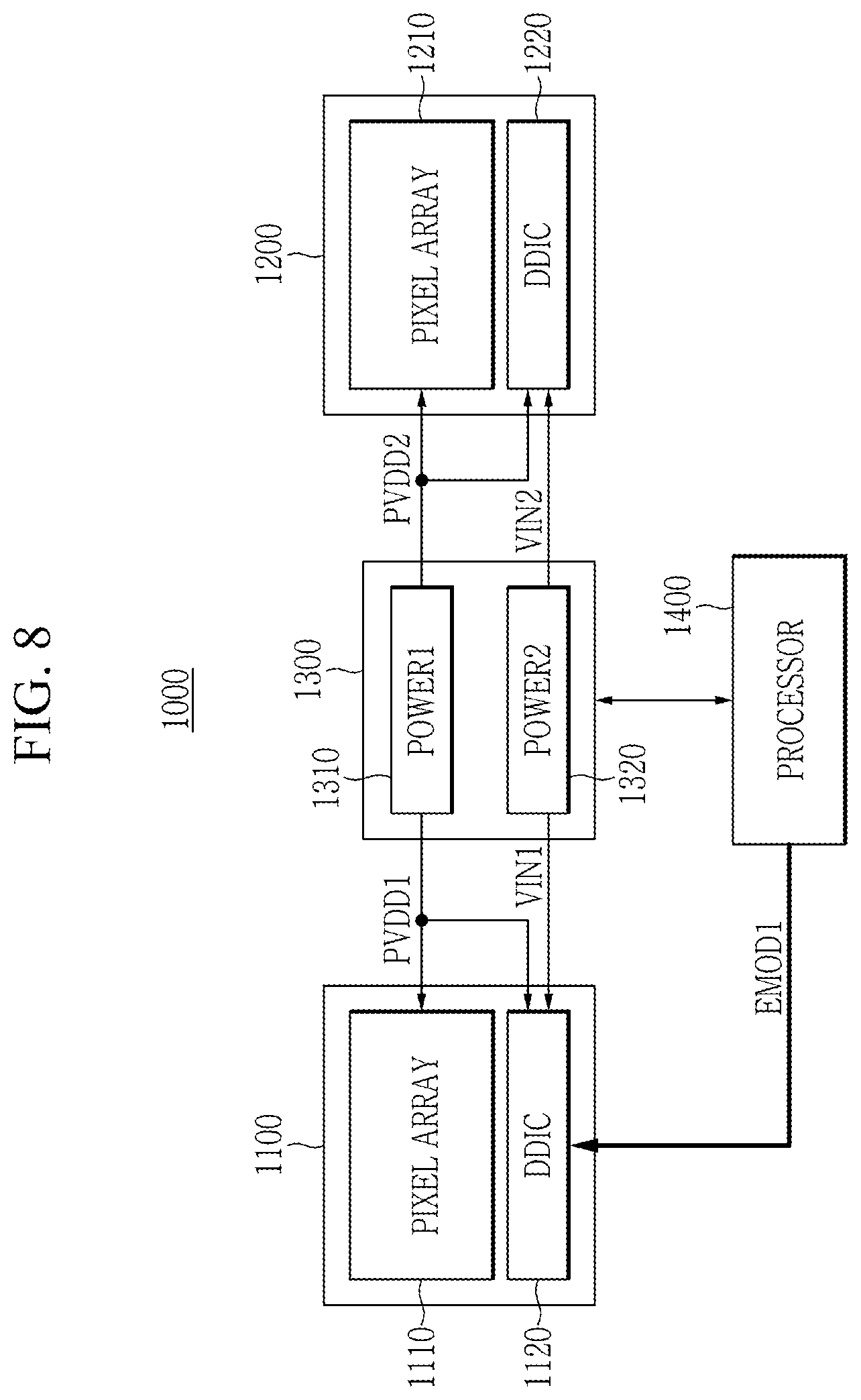 Patent US12361879 Figure 8 – Display device configured to generate a data signal based on a pixel drive voltage, display system, and driving method of display device