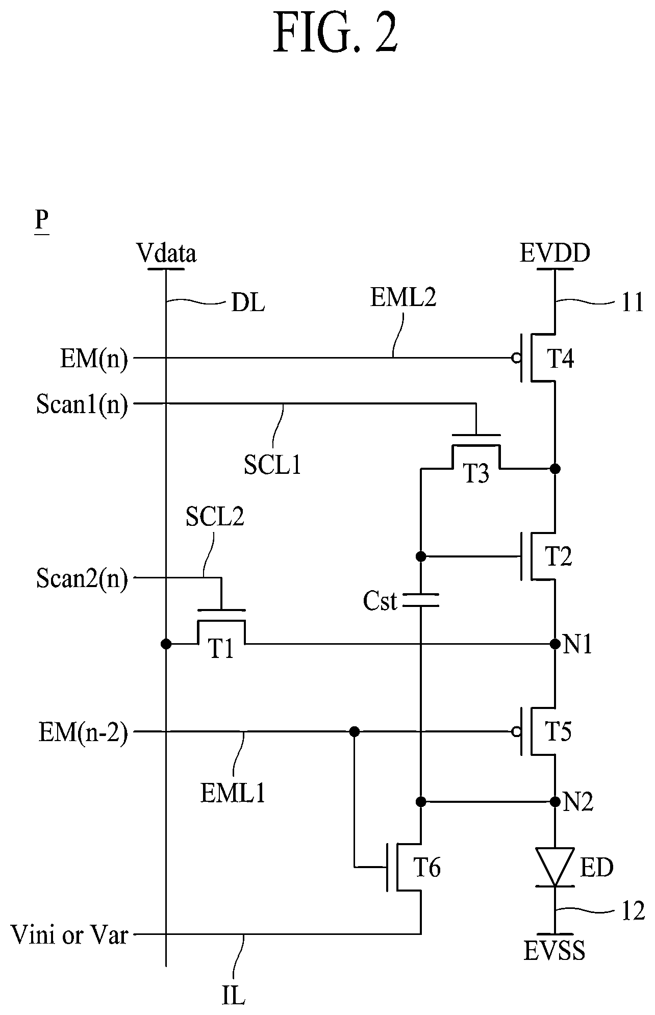 Patent US12361880 Figure 2 – Light emitting display apparatus with driving transistor formed of an oxide semiconductor