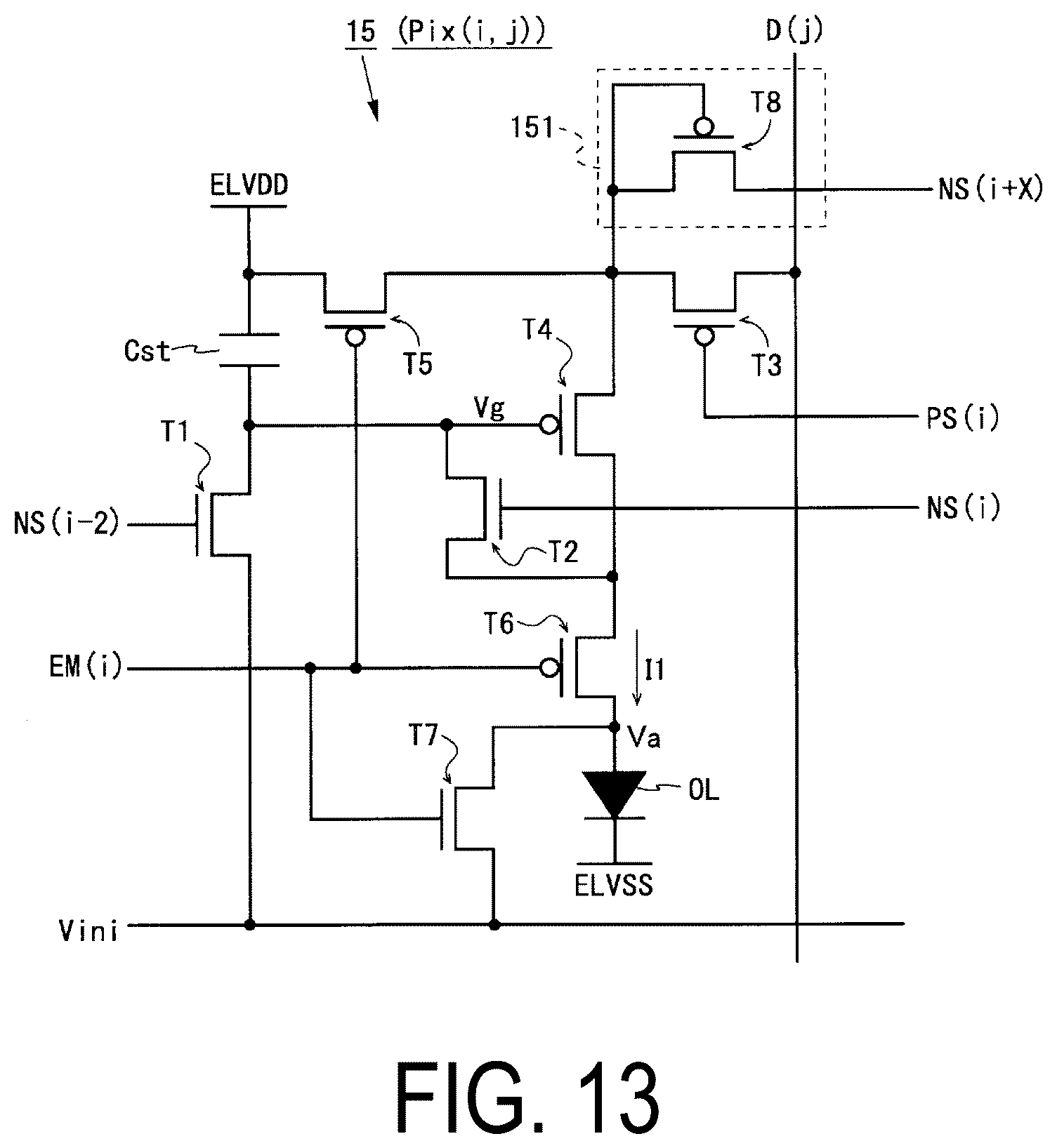 Patent US12361885 Figure 13 – Display device and method for driving same