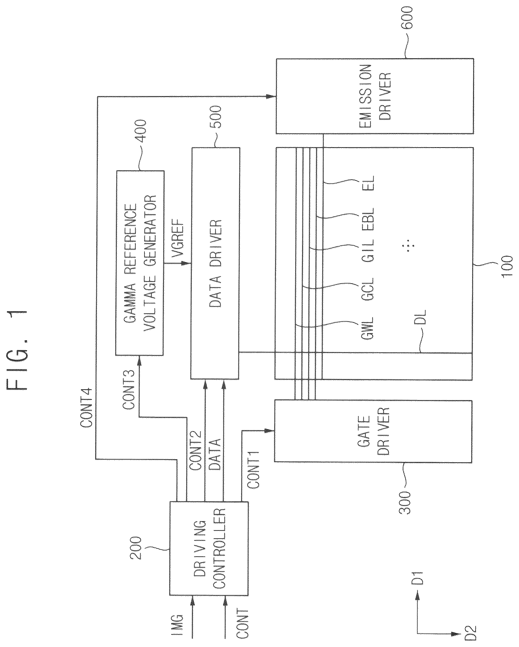 Patent US12361886 Figure 1 – Display apparatus and method of driving the same