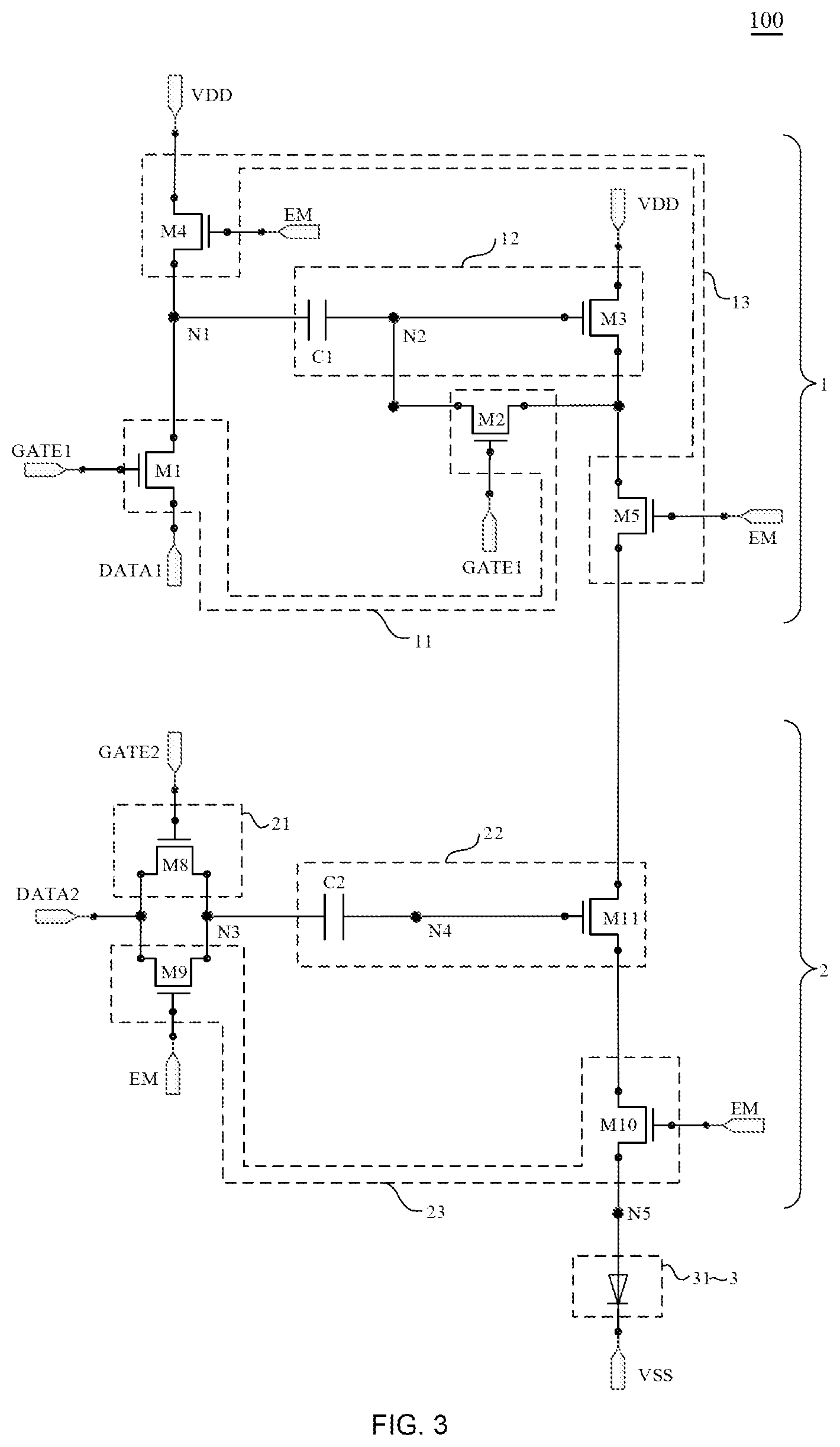 Patent US12361887 Figure 2 – Pixel driving circuit, pixel driving method, display panel and display device