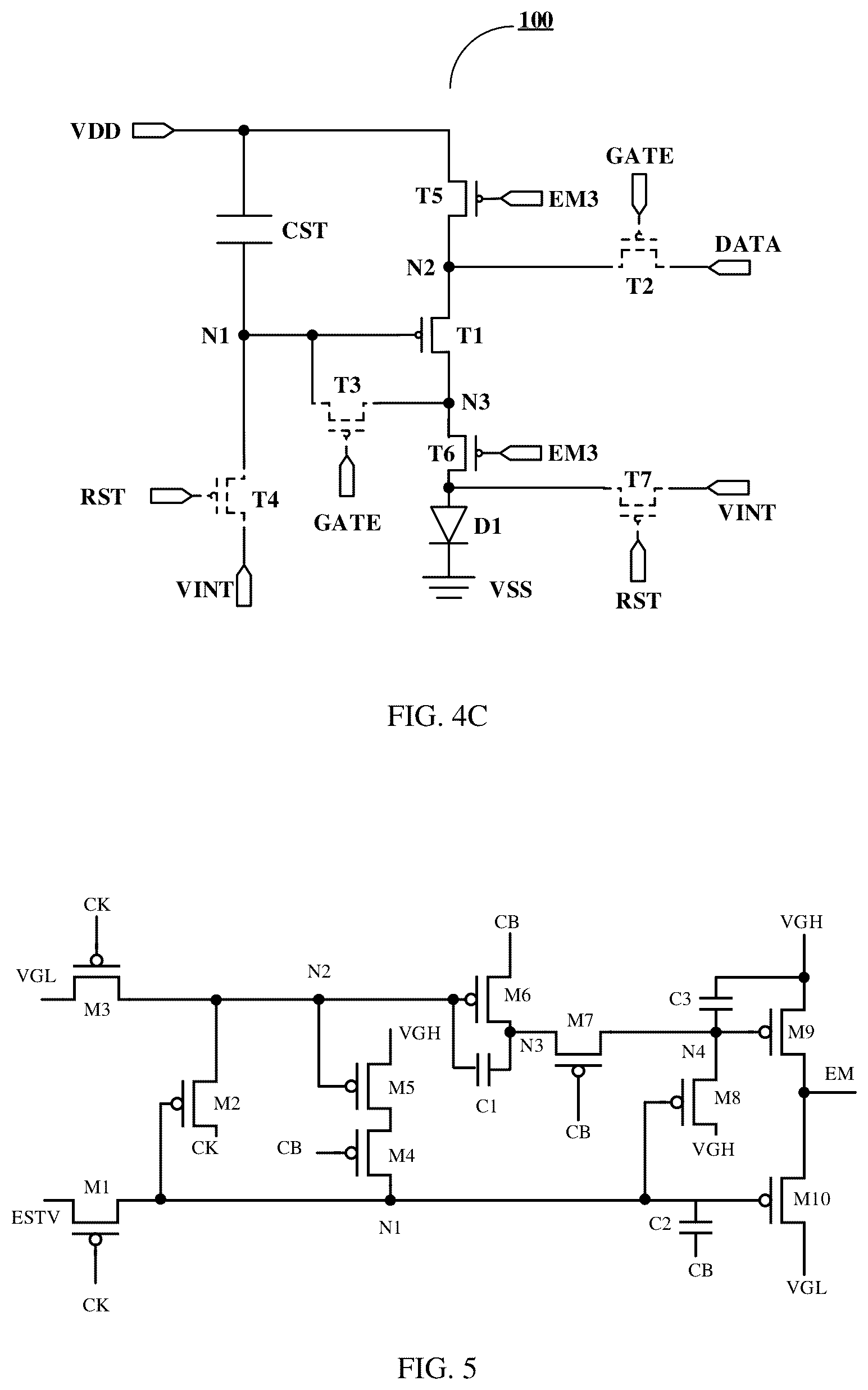 Patent US12361888 Figure 4 – Display device having multiple start signals for emission control scanning drivers