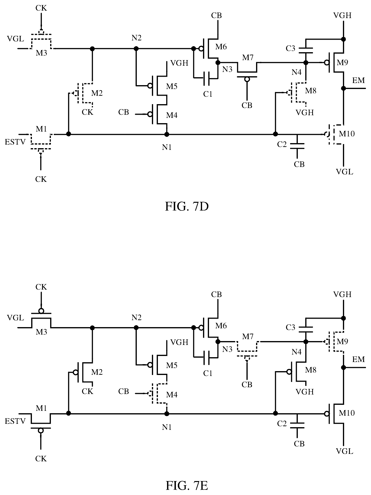 Patent US12361888 Figure 7 – Display device having multiple start signals for emission control scanning drivers