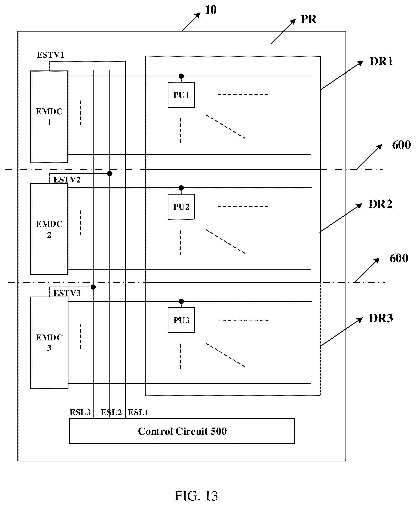 Patent US12361888 Figure 13 – Display device having multiple start signals for emission control scanning drivers