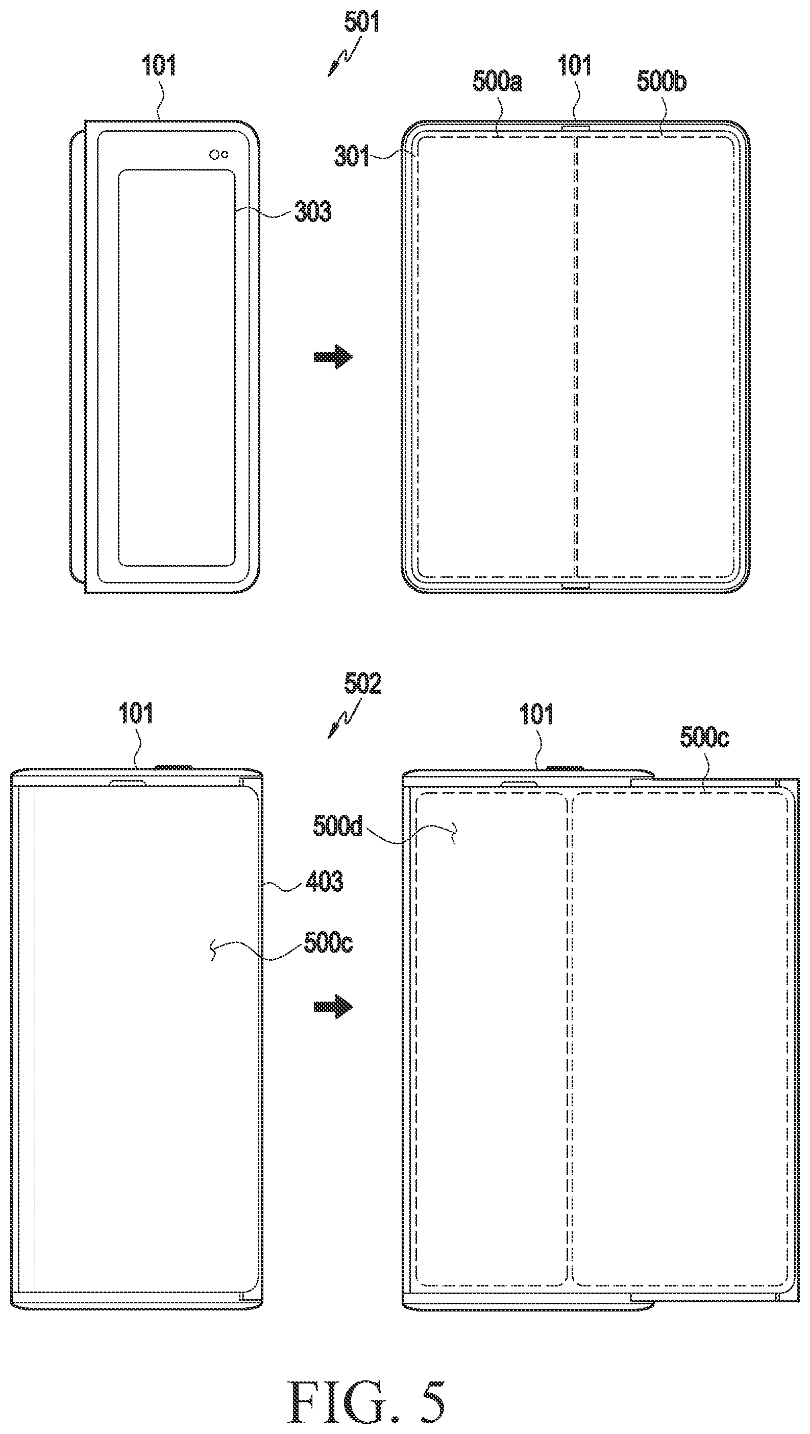 Patent US12361893 Figure 5 – Electronic device for displaying content on basis of plurality of scanning rates and operating method therefor
