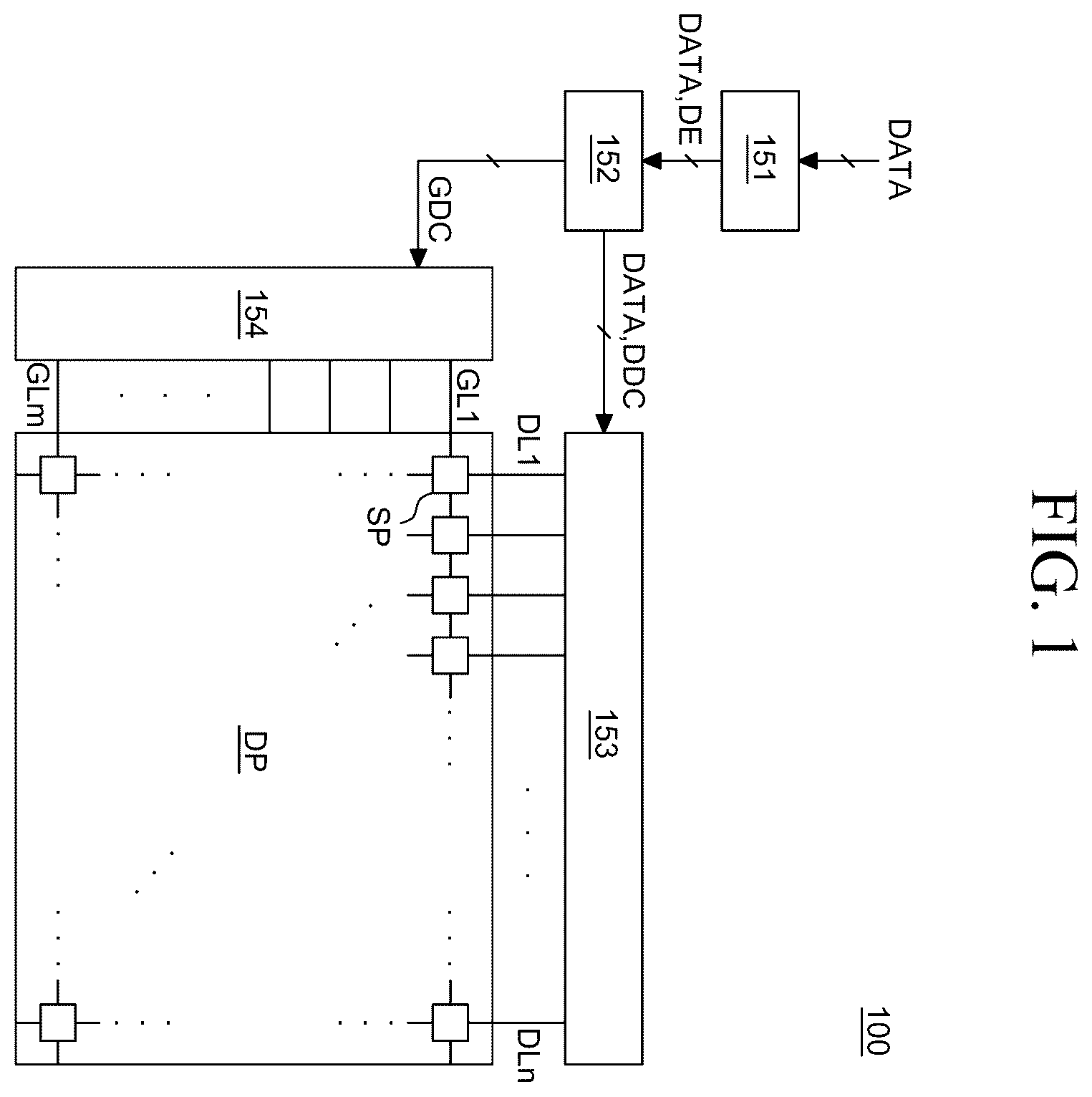 Patent US12361896 Figure 1 – Display apparatus