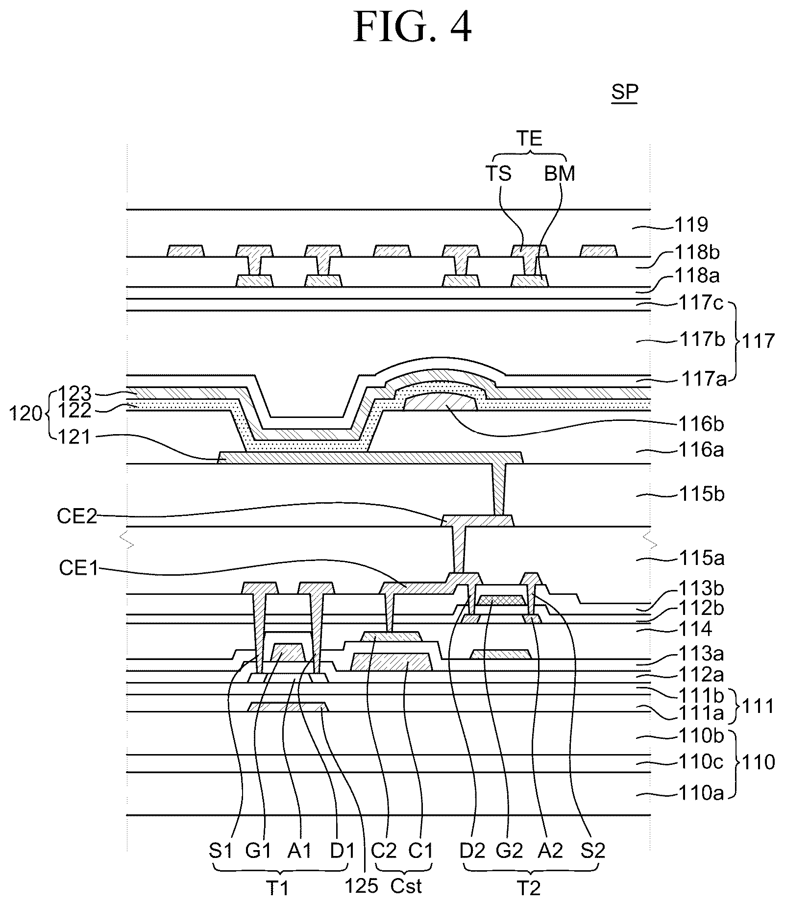 Patent US12361896 Figure 4 – Display apparatus