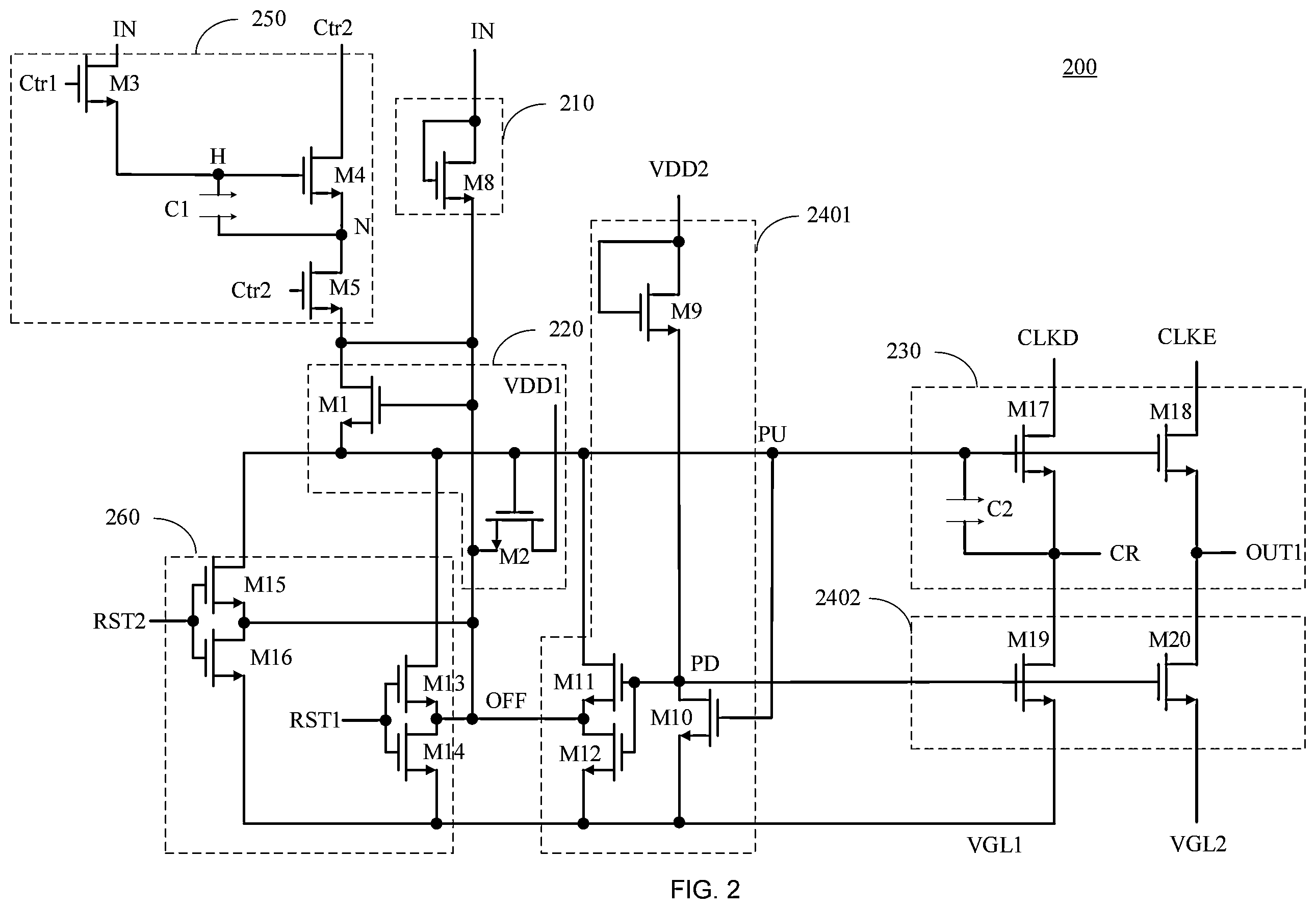 Patent US12361897 Figure 2 – Shift register unit, driving method thereof, and gate driving circuit