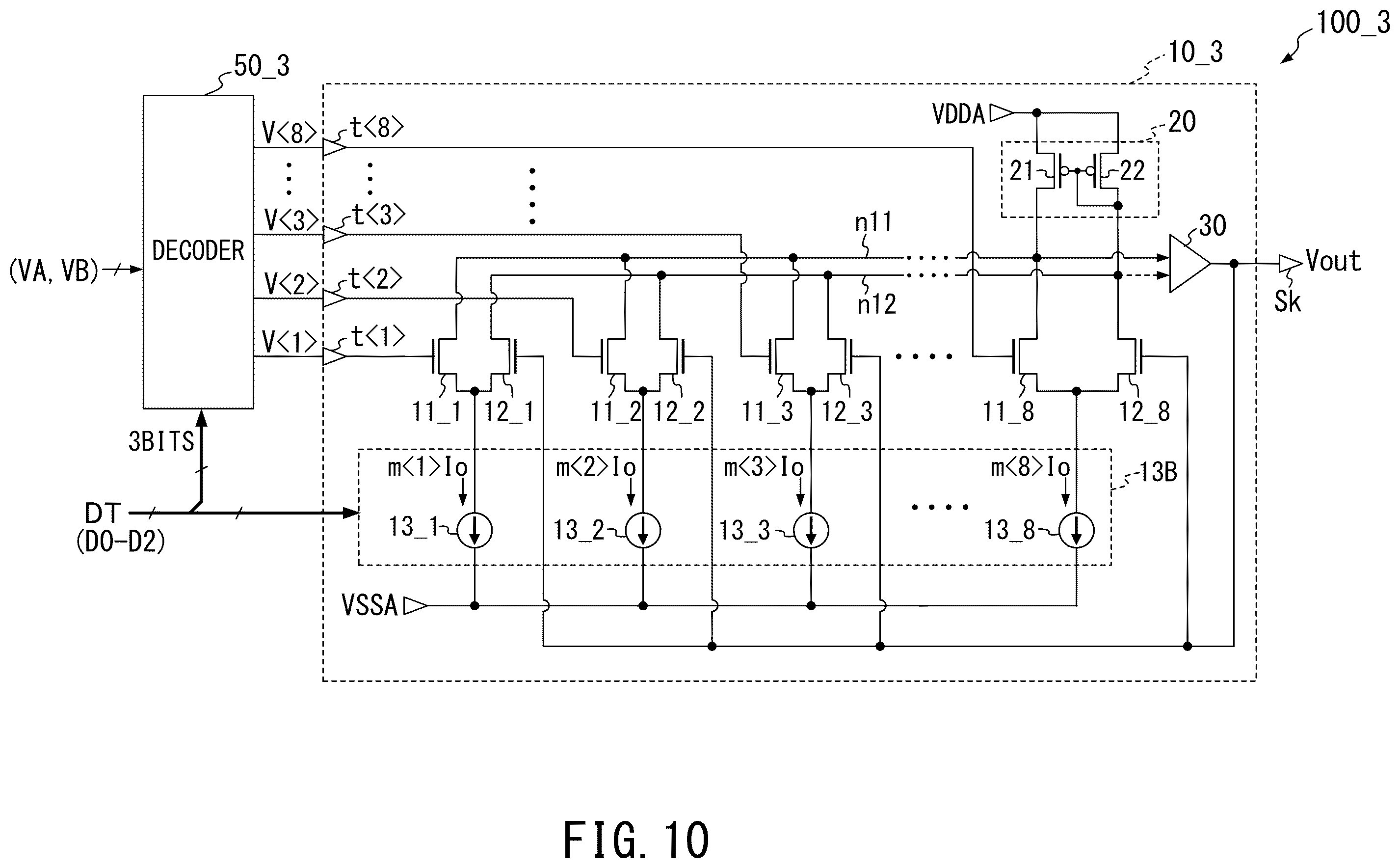 Patent US12361907 Figure 13 – Digital-to-analog converter, data driver, and display device