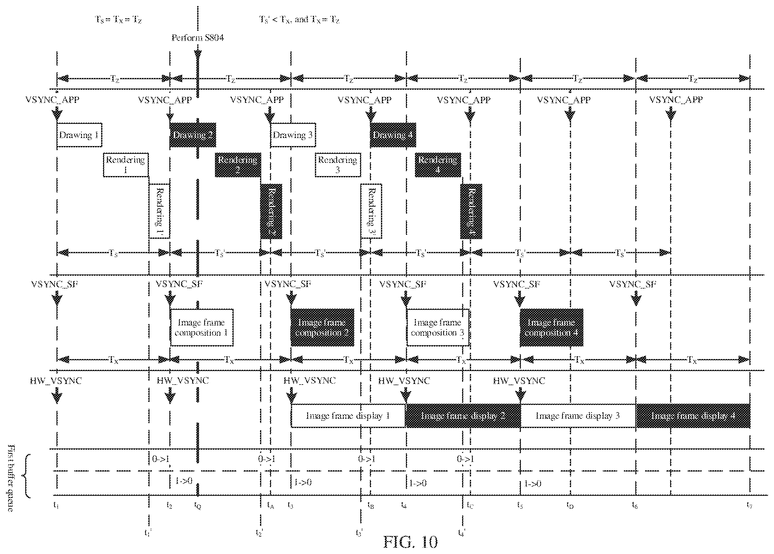 Patent US12361914 Figure 11 – Vertical synchronization signal-based control method and electronic device