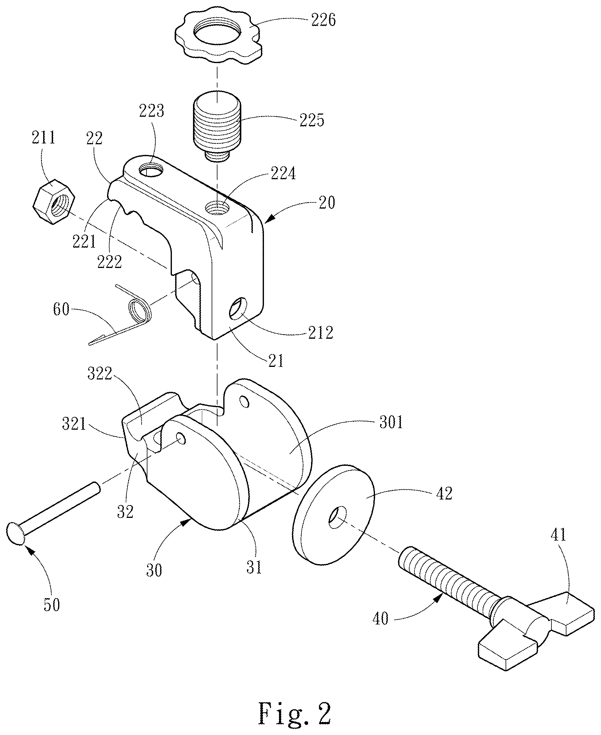 Patent US12361916 Figure 2 – Drum frame clamping stand