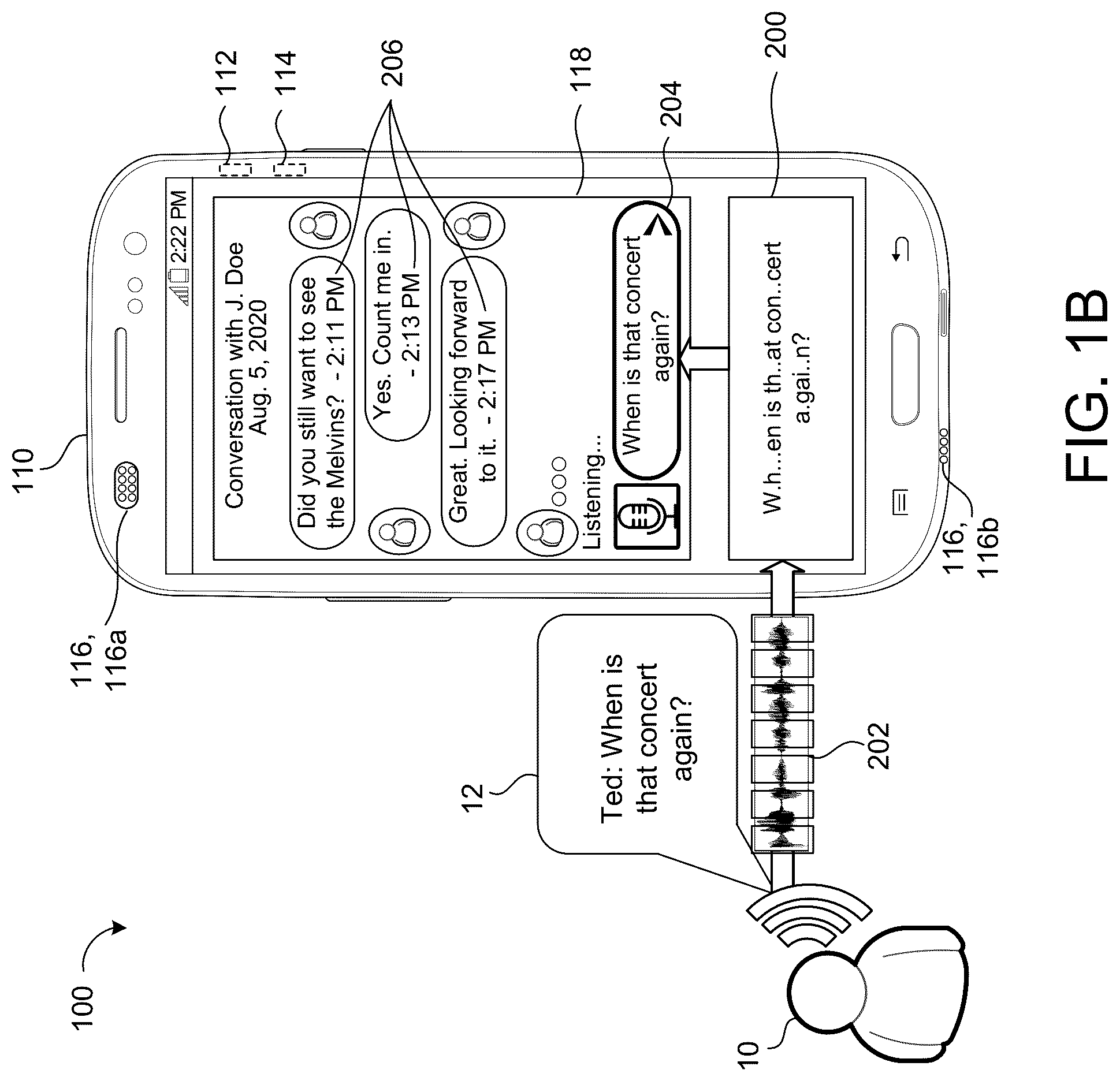 Patent US12361927 Figure 2 – Emitting word timings with end-to-end models