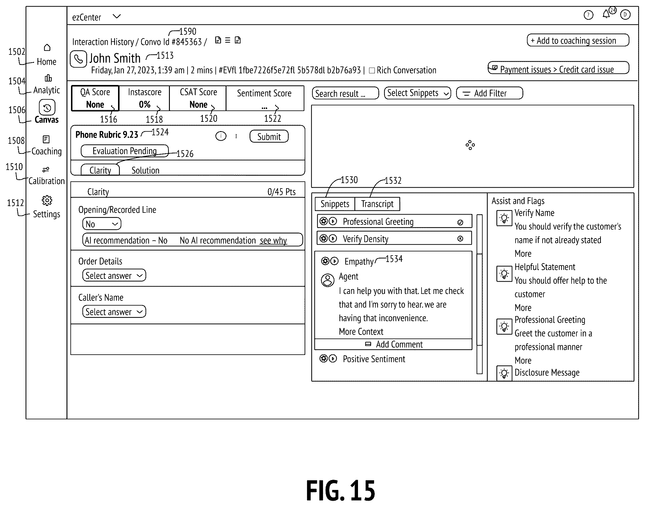Patent US12361933 Figure 15 – Quality assurance systems based on speaker intent detection