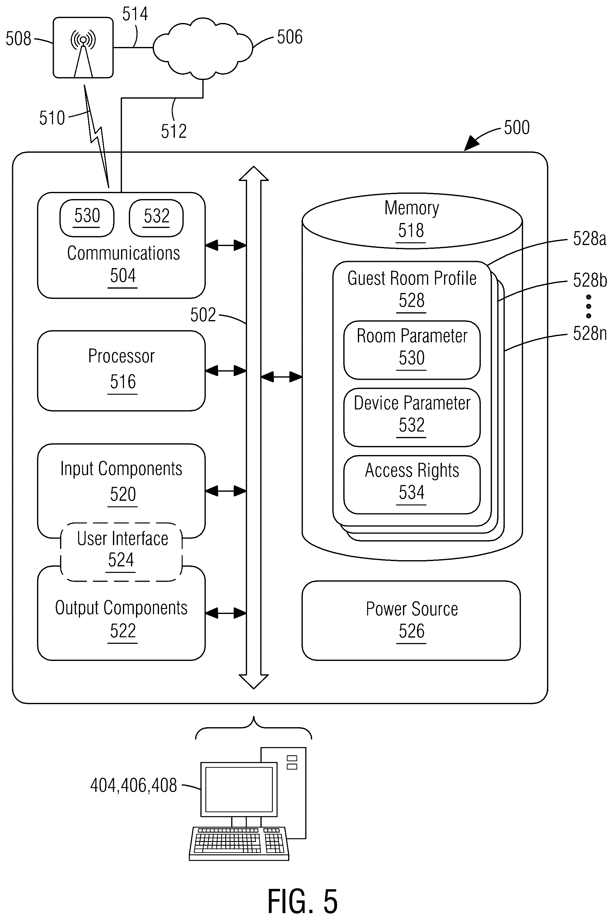 Patent US12361938 Figure 5 – Building automation system for controlling conditions of a room