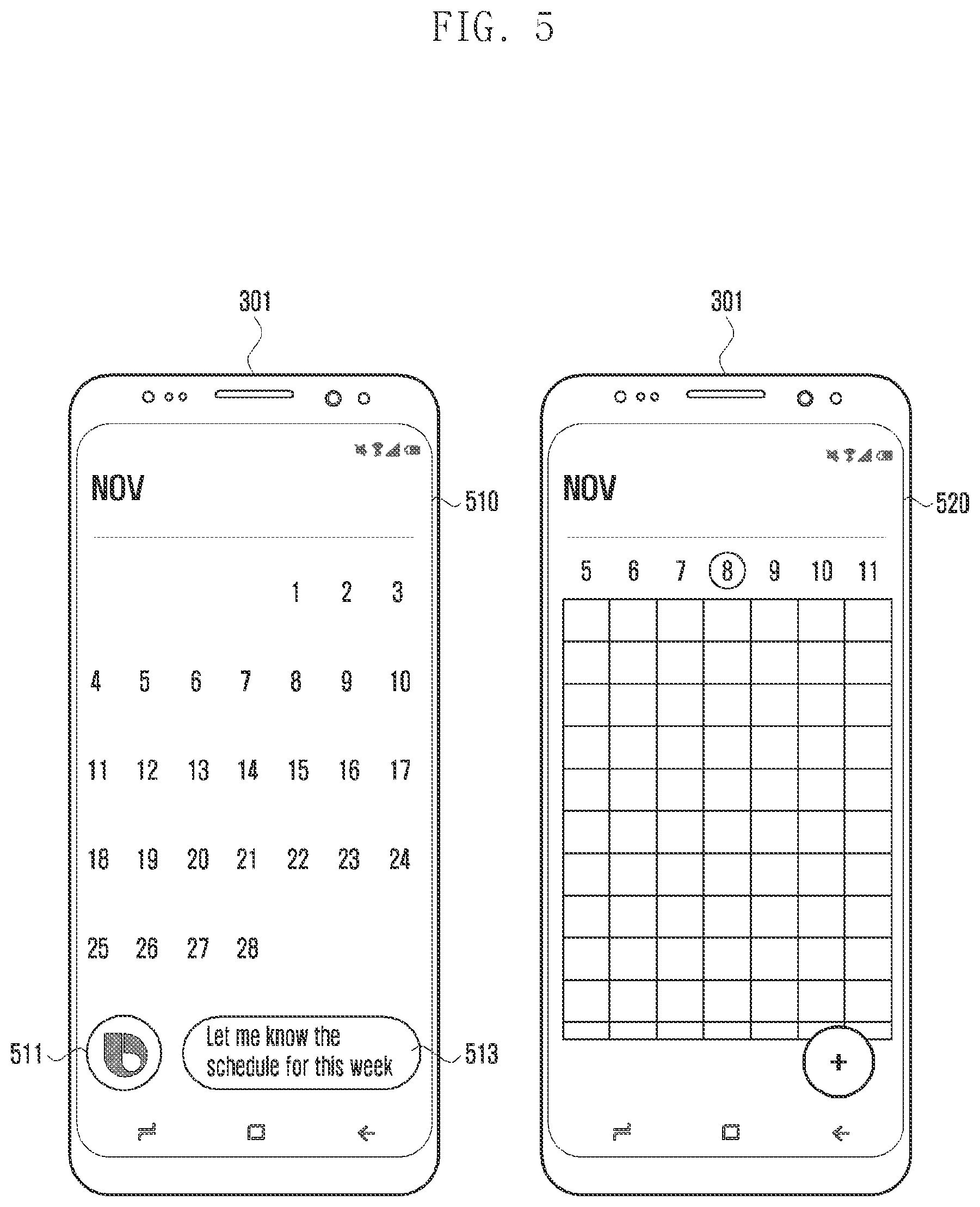 Patent US12361939 Figure 5 – Electronic device for providing update information through an artificial intelligence agent service