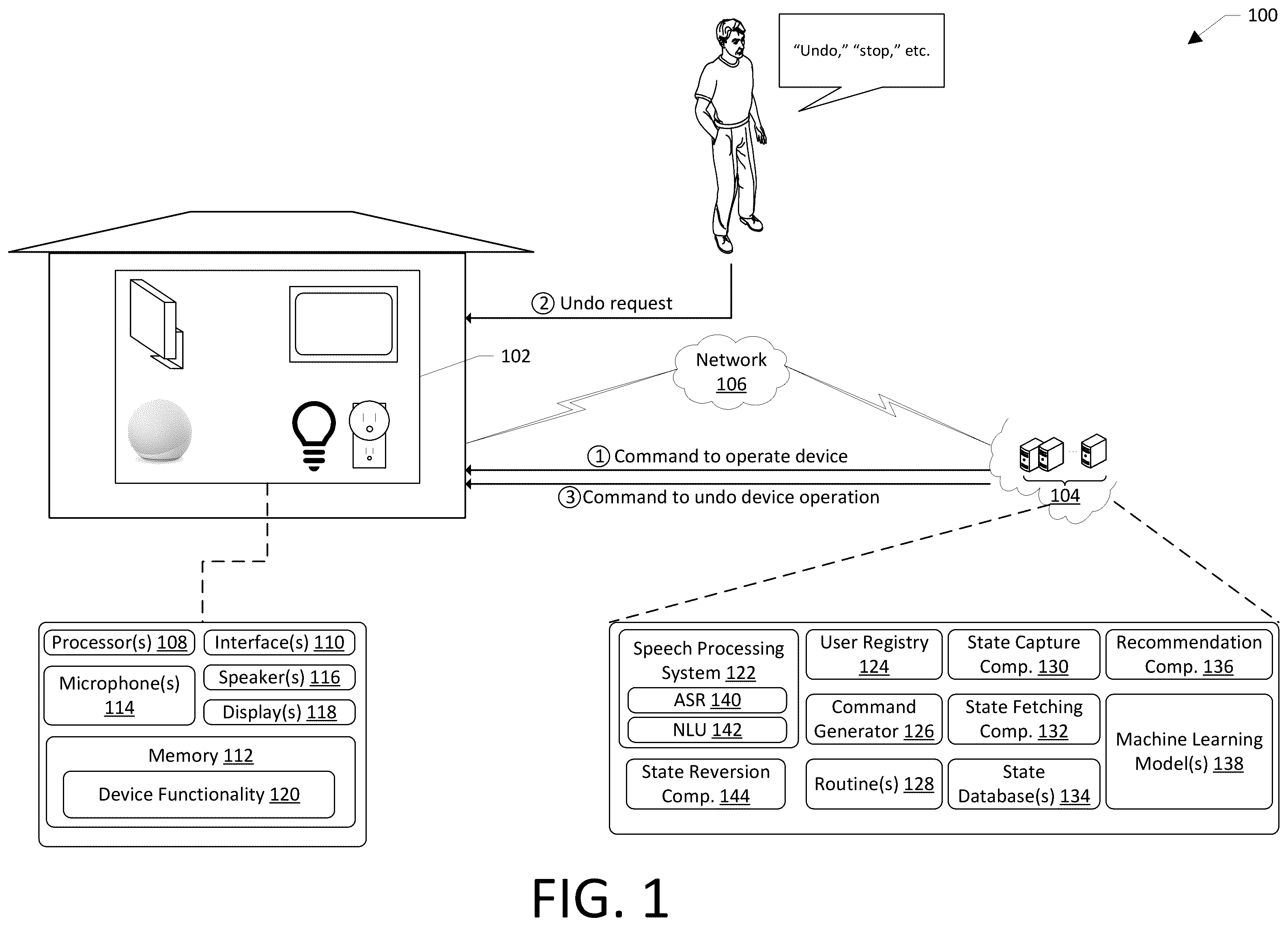 Patent US12361941 Figure 1 – Device state reversion