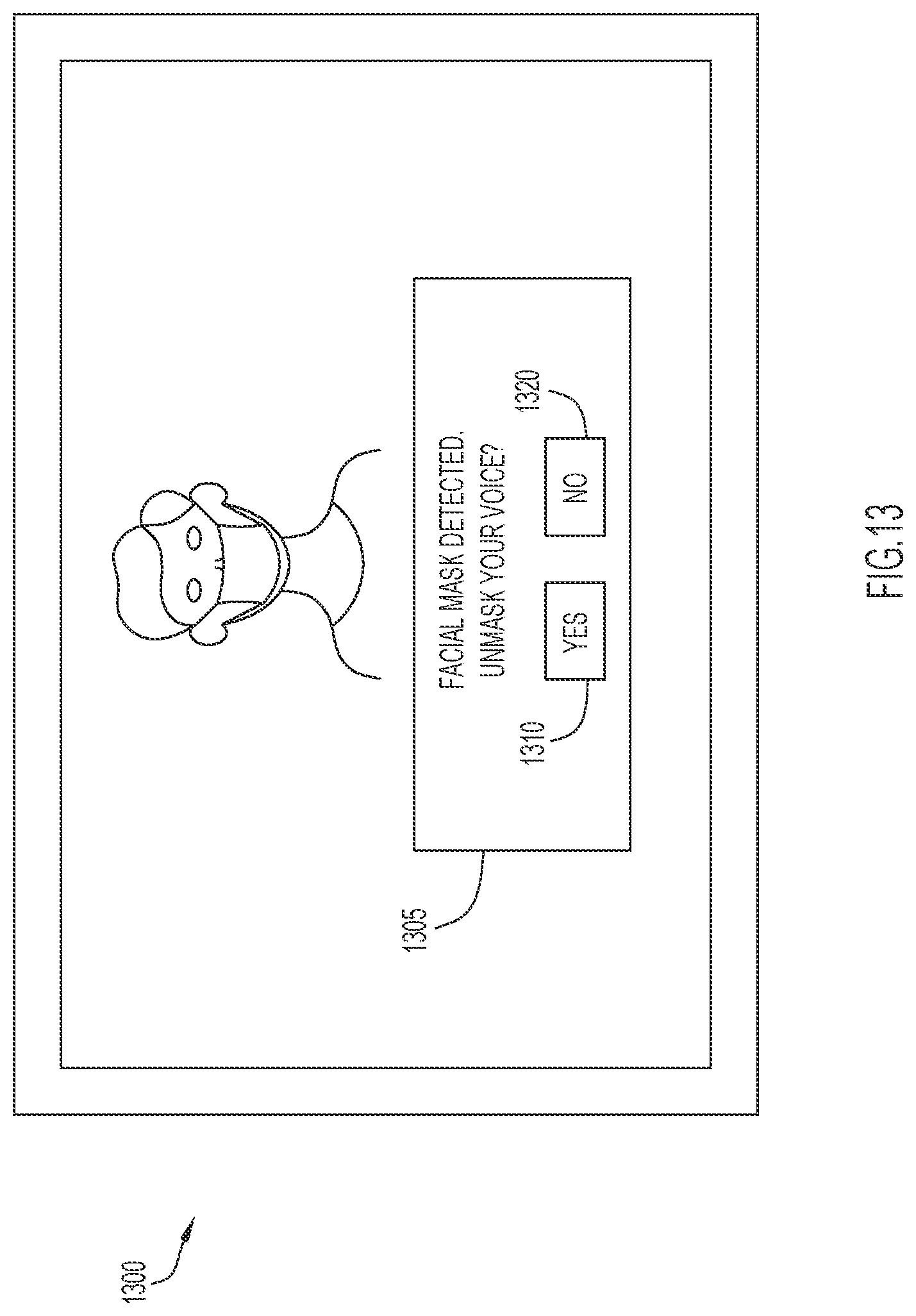 Patent US12361960 Figure 13 – Transforming voice signals to compensate for effects from a facial covering