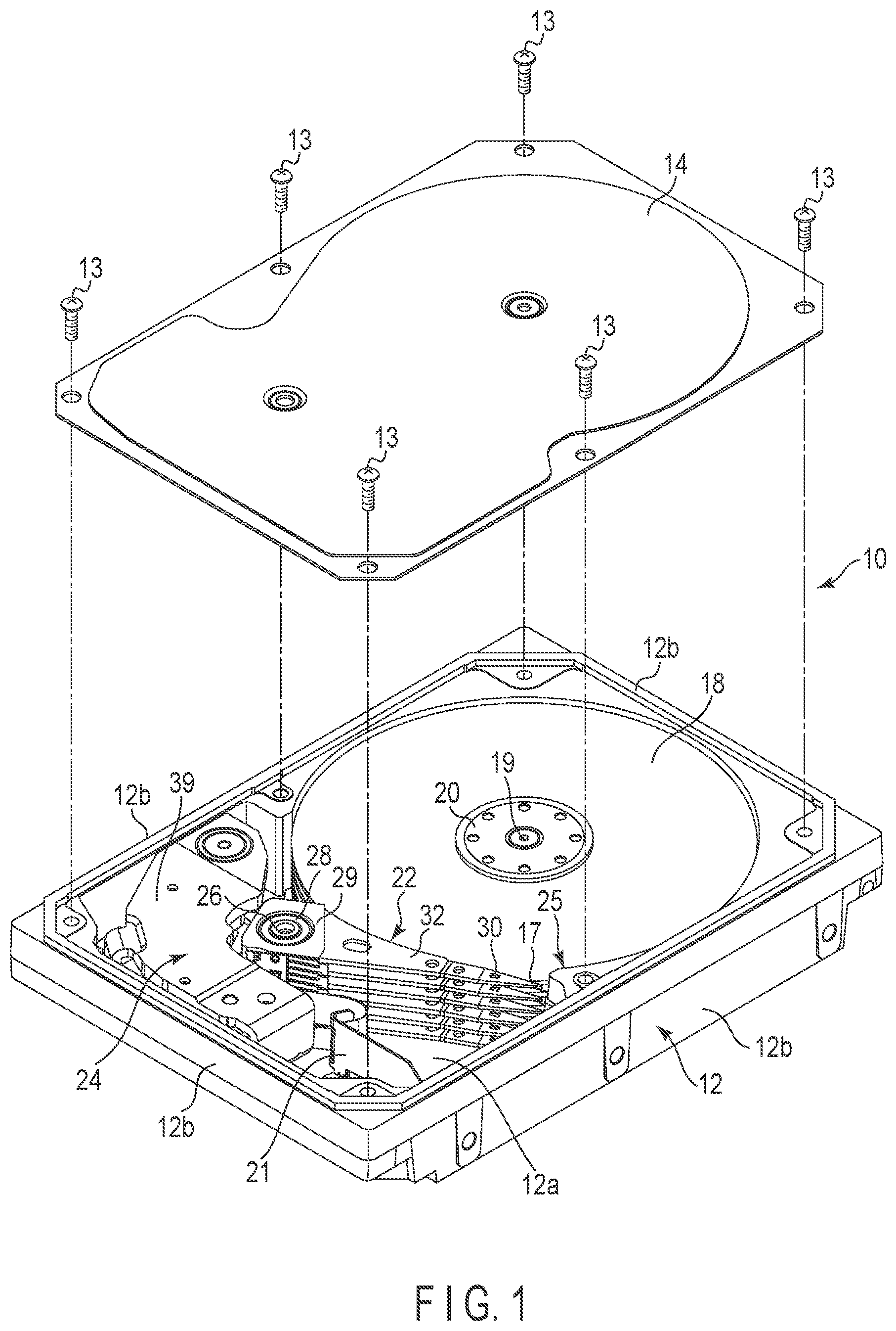 Patent US12361967 — Head suspension assembly and disk device — Figure 1