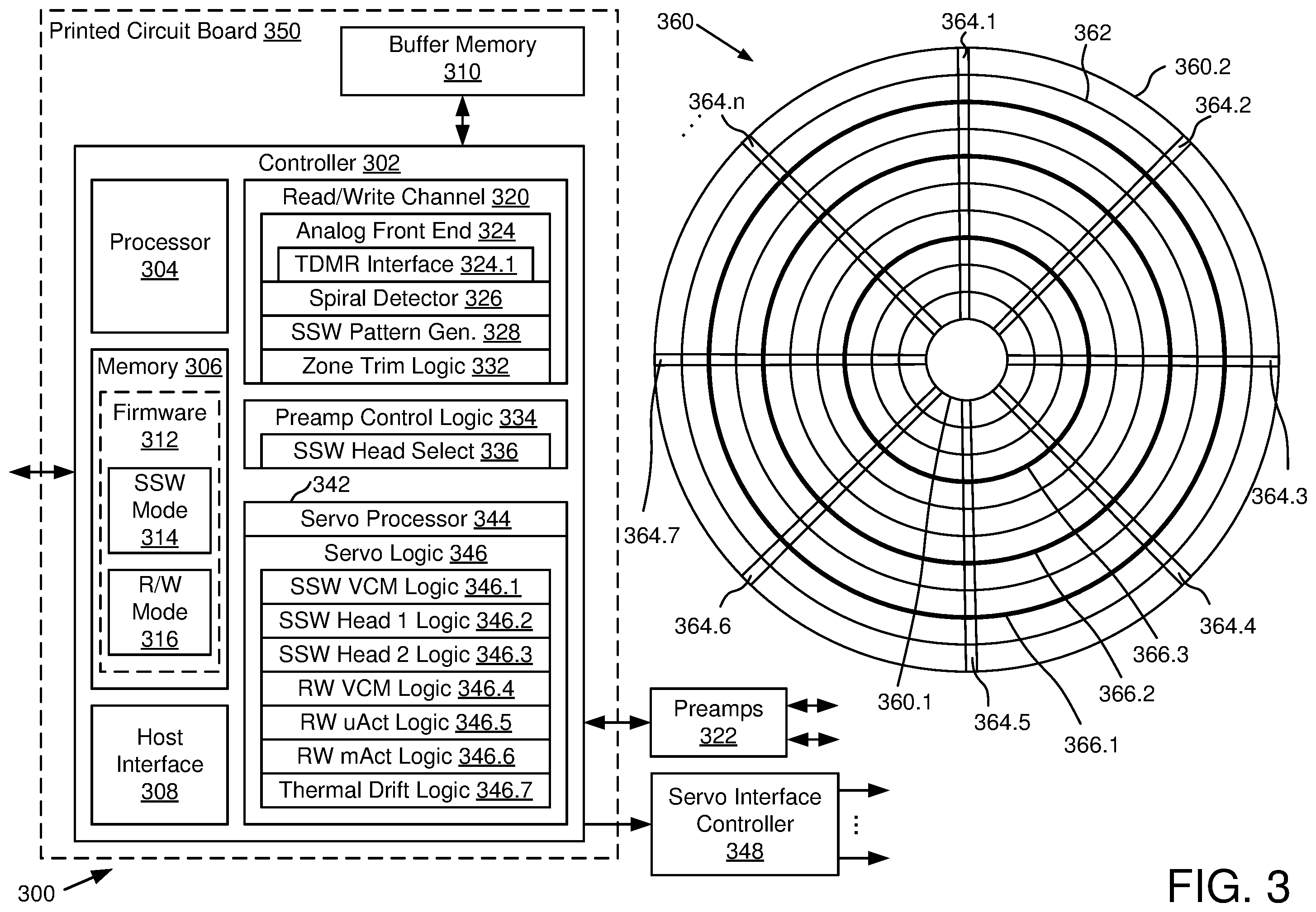 Patent US12361968 Figure 6 – Servo interface circuitry for parallel self-servo write