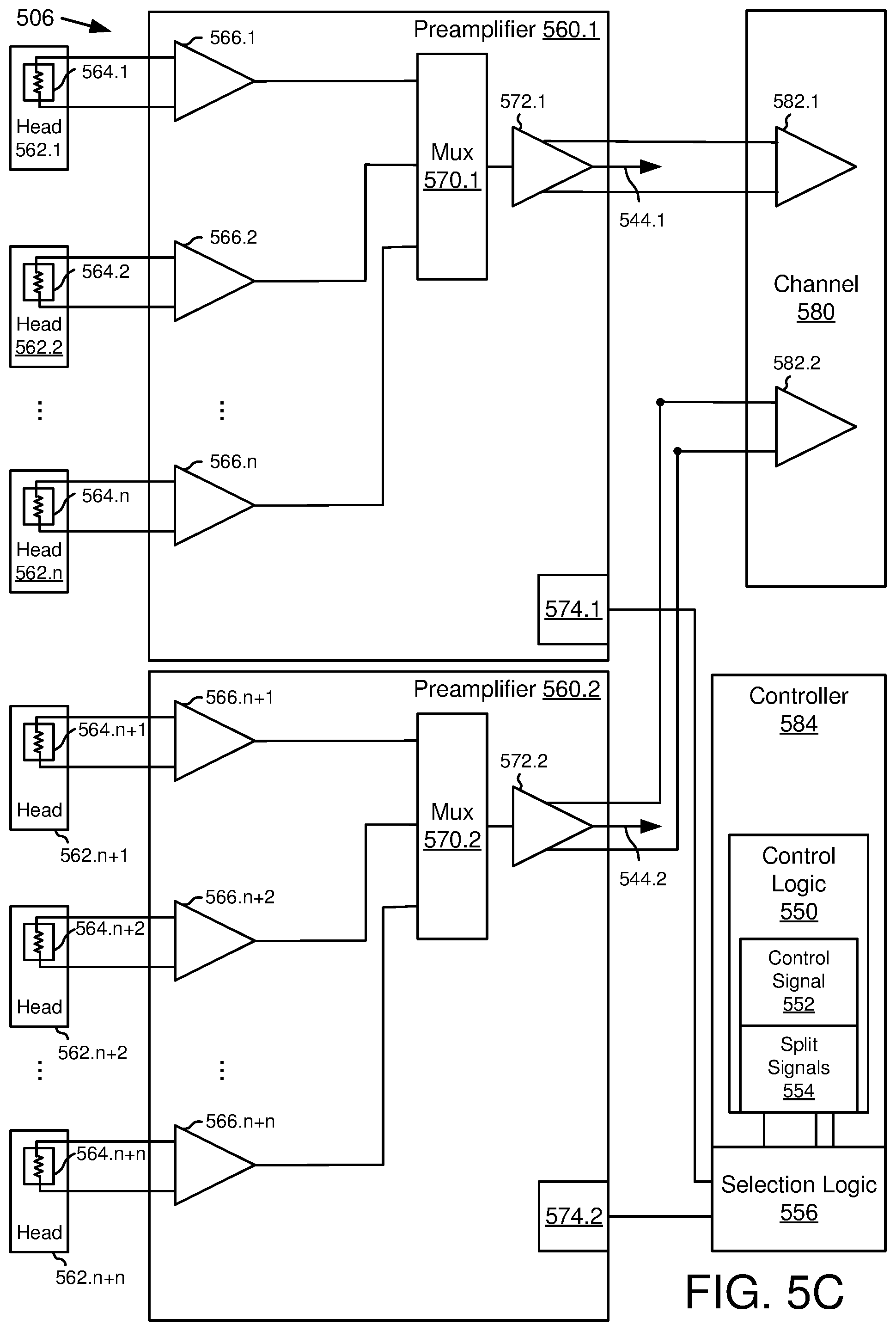Patent US12361968 Figure 10 – Servo interface circuitry for parallel self-servo write