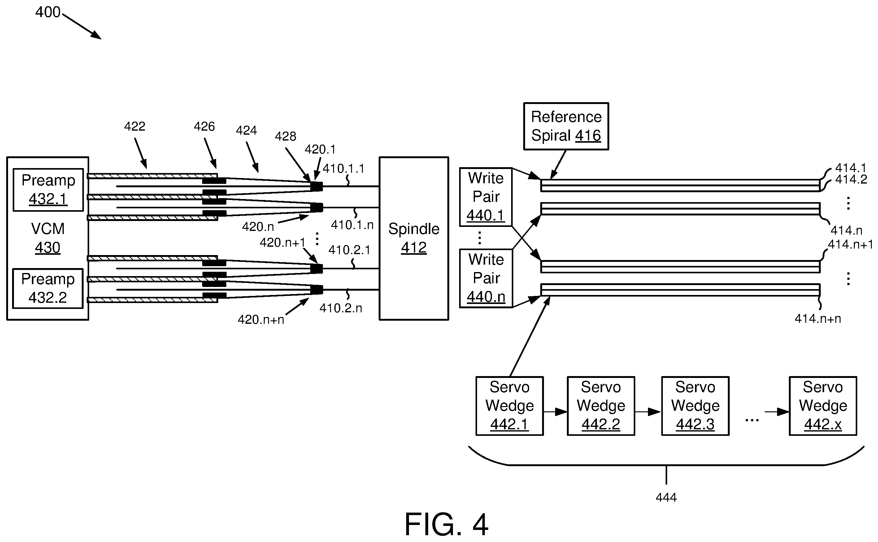 Patent US12361970 Figure 7 – Parallel self-servo write circuitry in a data storage device