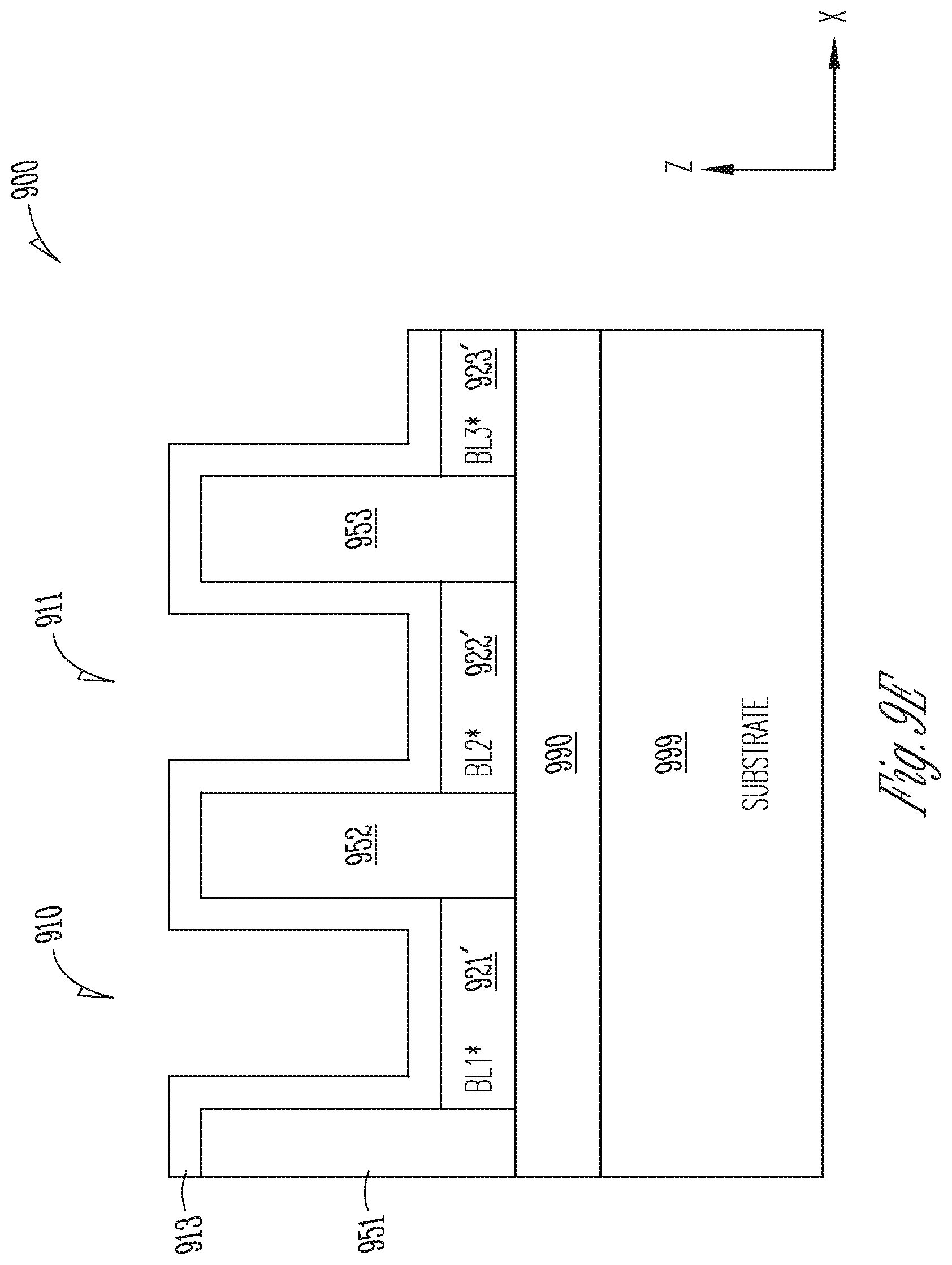 Patent US12361977 Figure 13 – Memory device having shared read/write data line for 2-transistor vertical memory cell