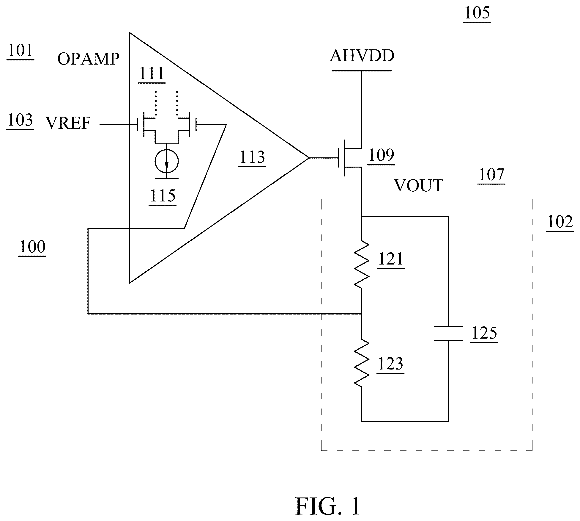 Patent US12361980 Figure 1 – Systems and methods for power regulation in over-drive LDO