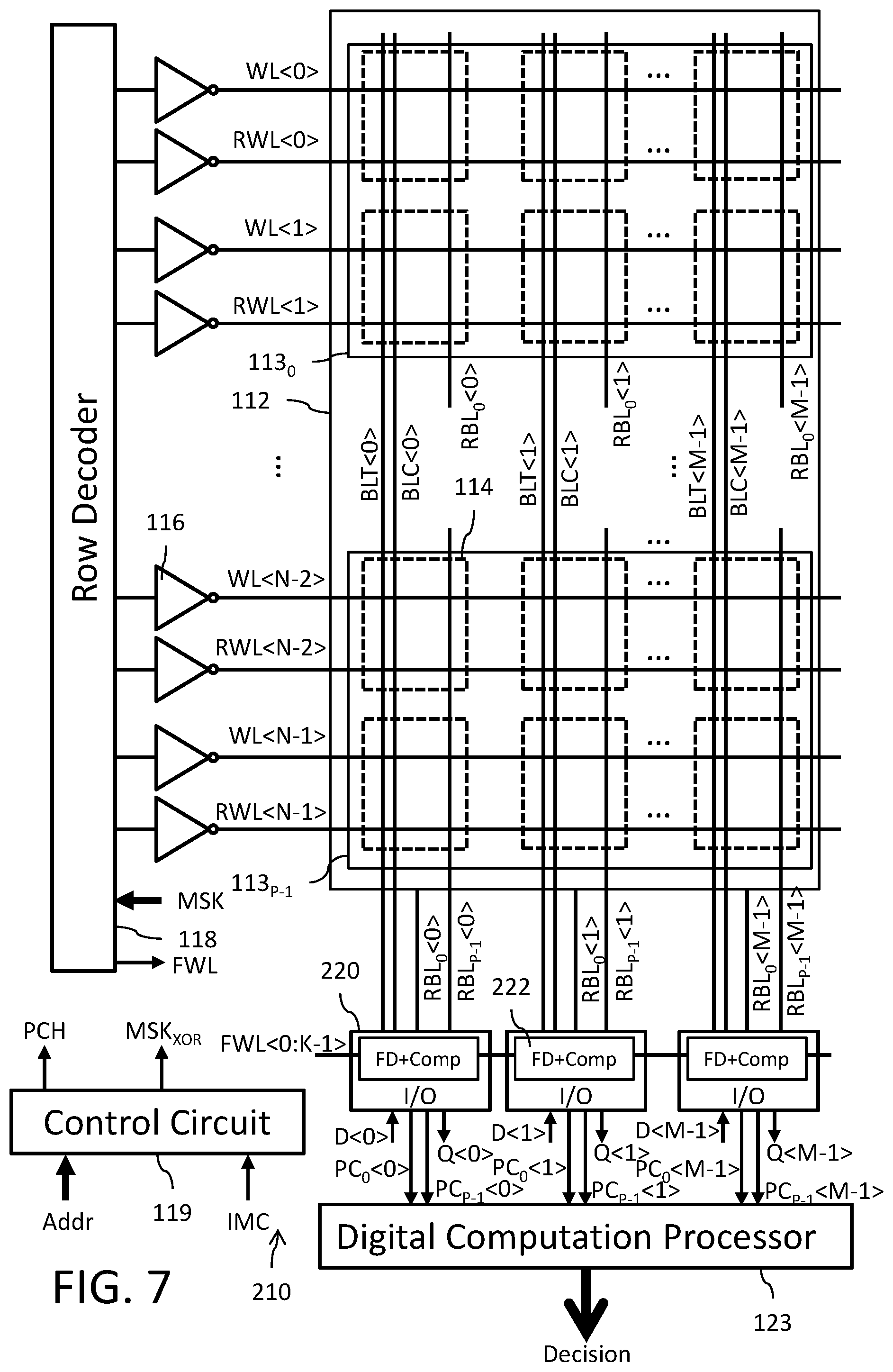 Patent US12361982 Figure 10 – Memory architecture supporting both conventional memory access mode and digital in-memory computation processing mode