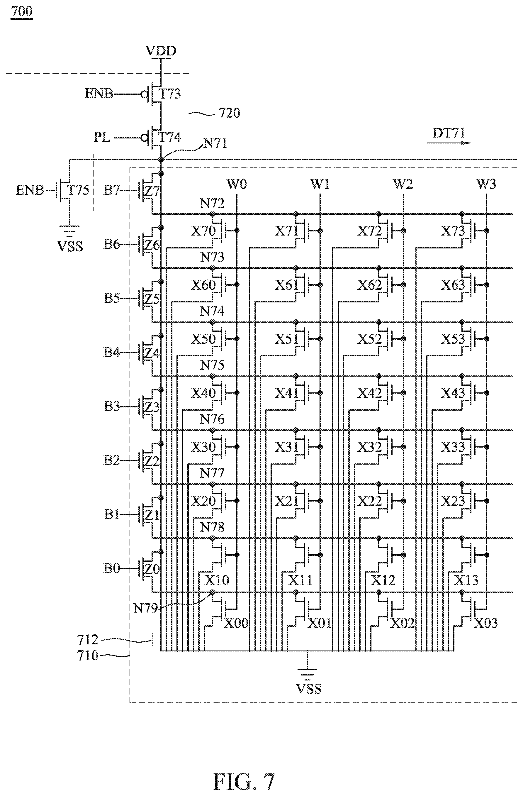 Patent US12361993 Figure 7 – Memory chip and operating method thereof