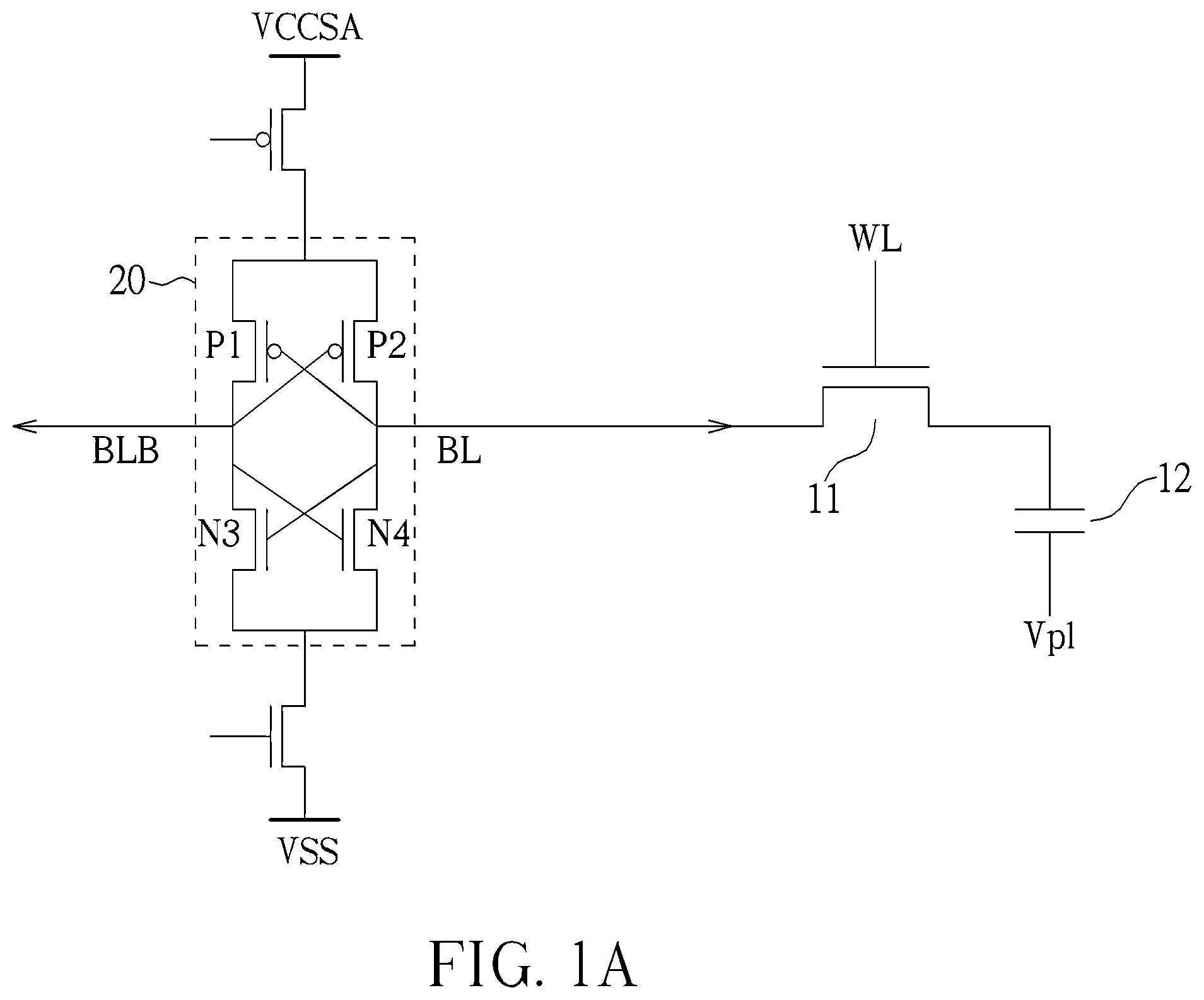 Patent US12361998 — Sustainable DRAM having principle power supply voltage unified with logic circuit — Figure 1