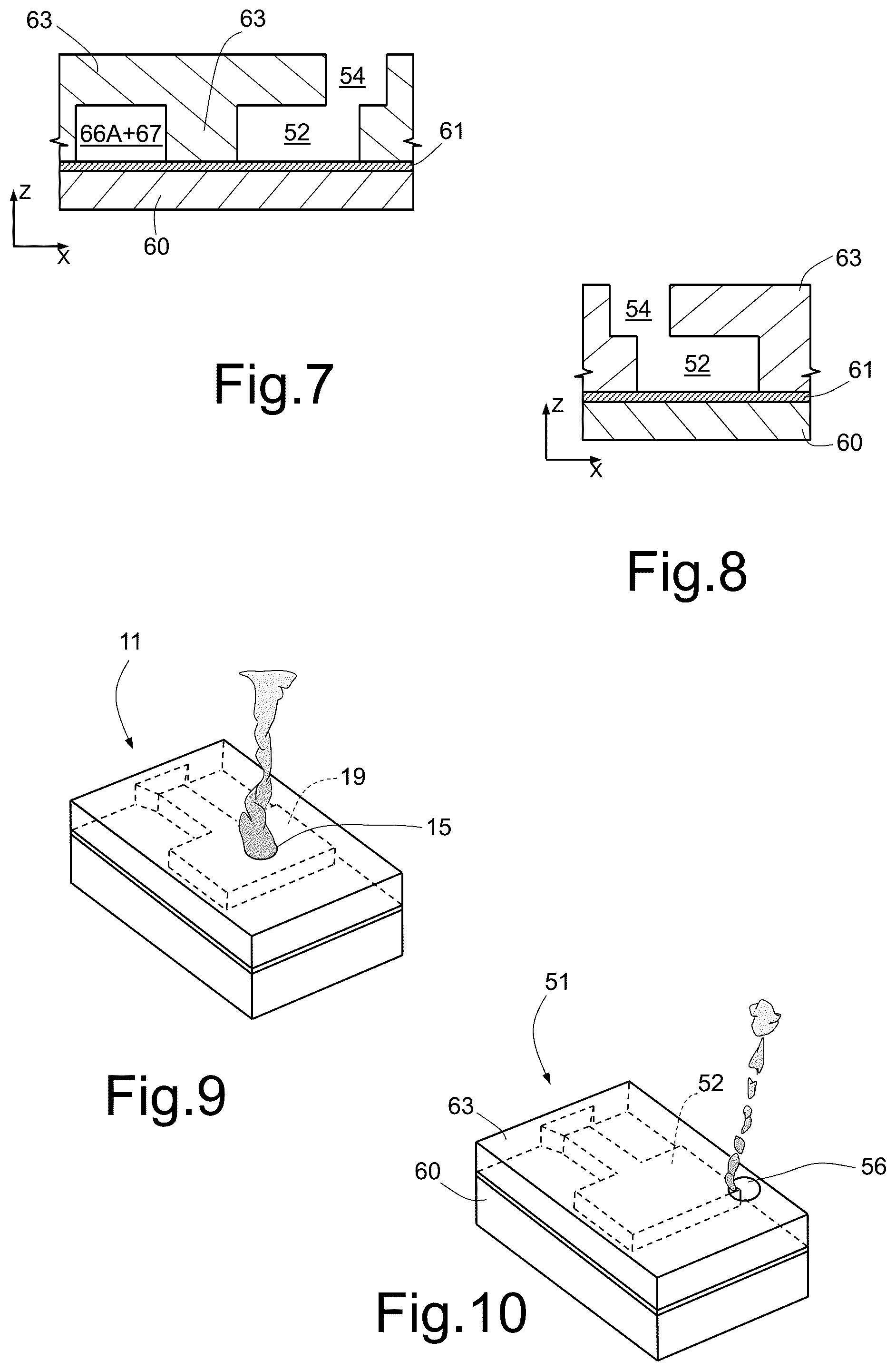 Patent US12365001 Figure 4 – Microfluidic device for spraying small drops of liquids