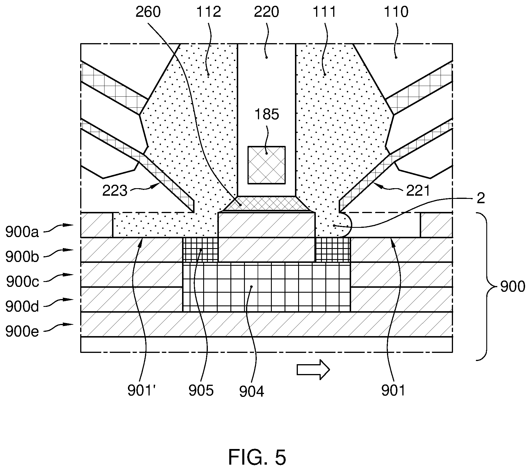 Patent US12365004 Figure 5 – Device and method of filling grooves