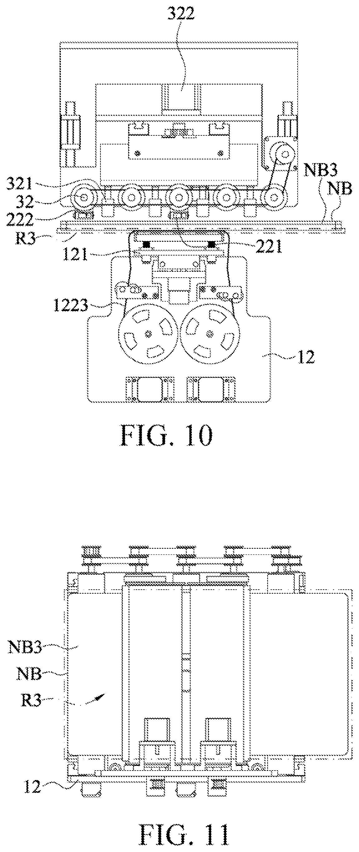 Patent US12365010 Figure 7 – Wiping apparatus