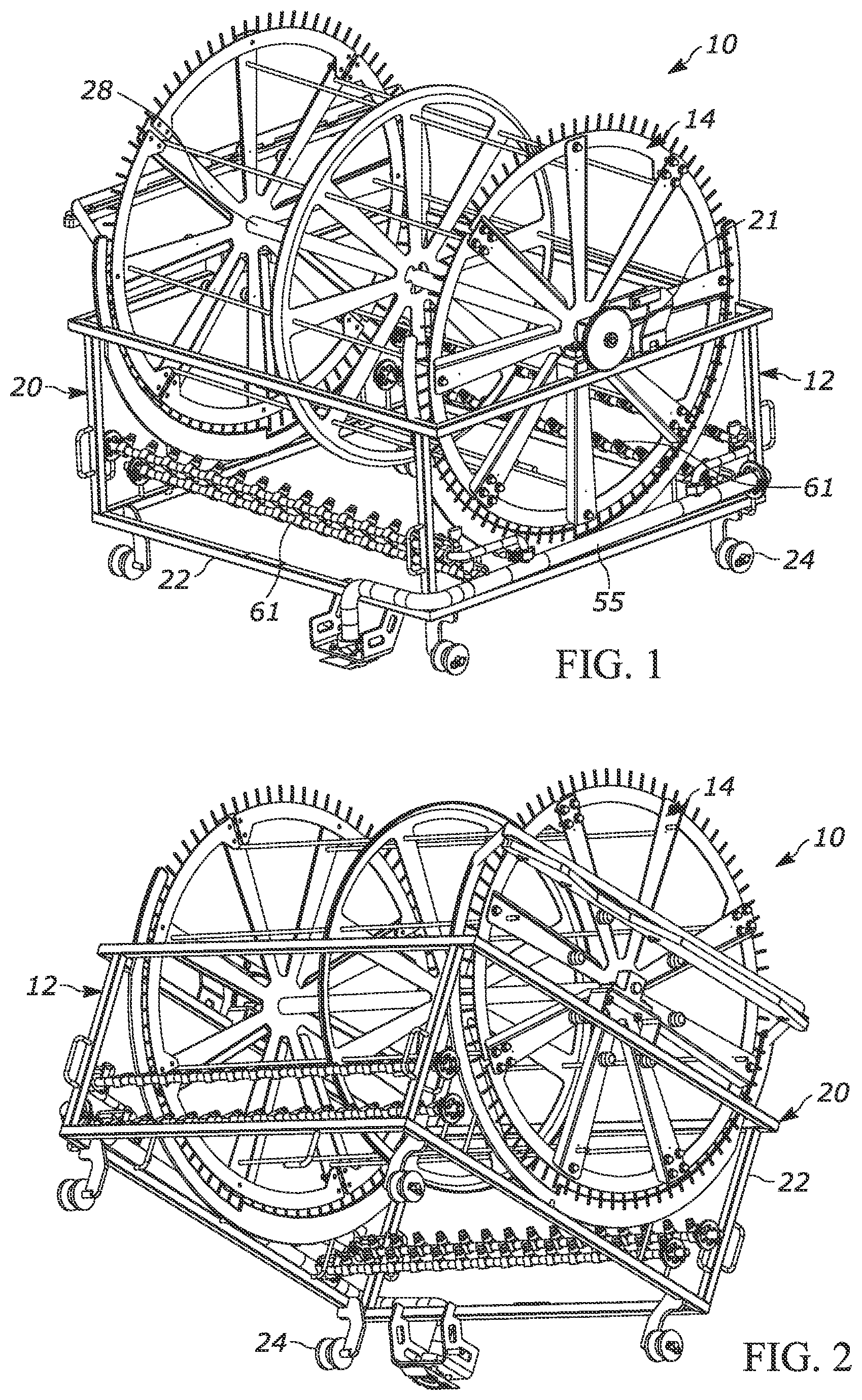 Patent US12365011 Figure 1 – Slat cleaning apparatus