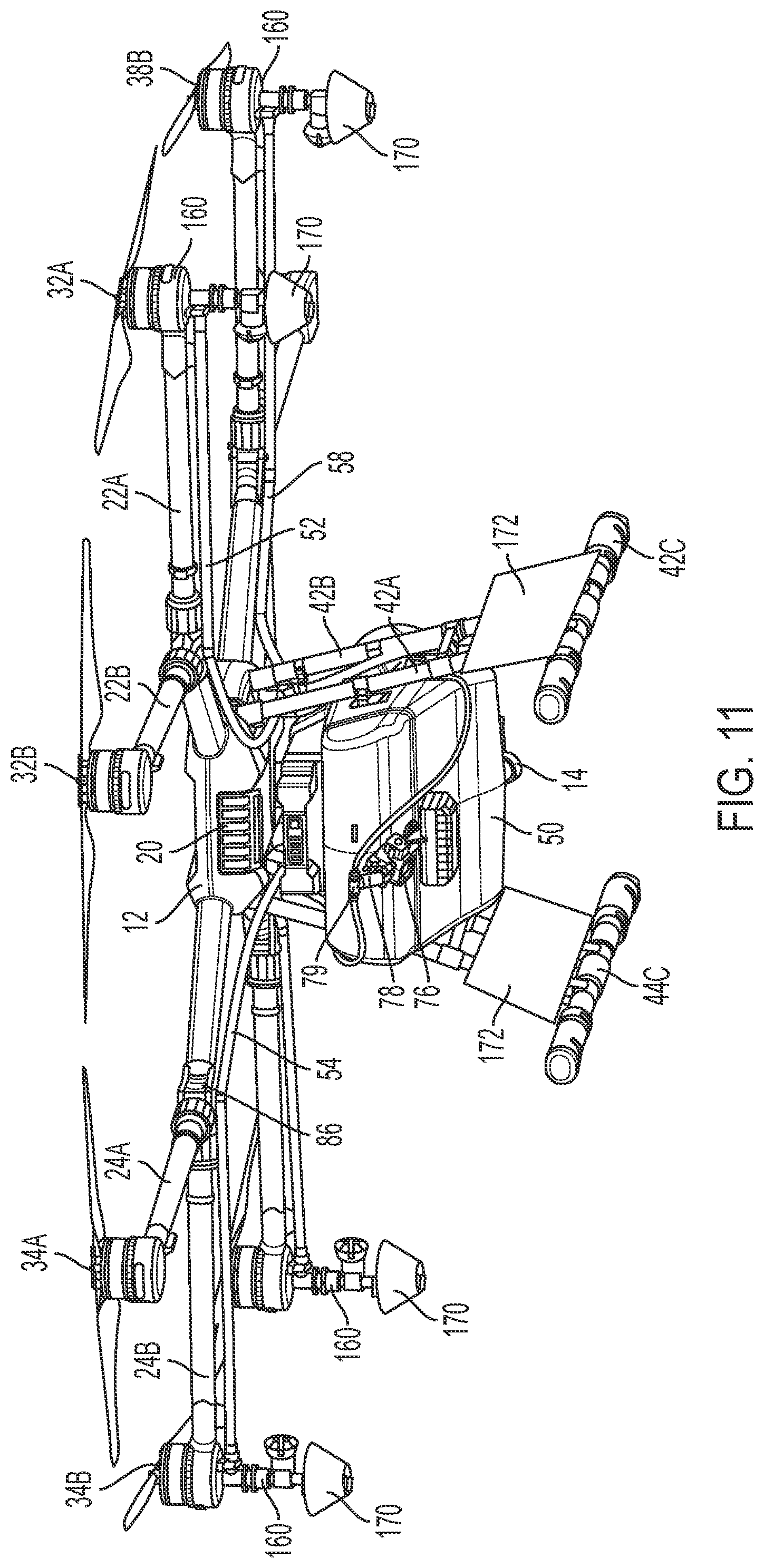 Patent US12365013 Figure 9 – Electrostatic quadcopter sanitation device and delivery system