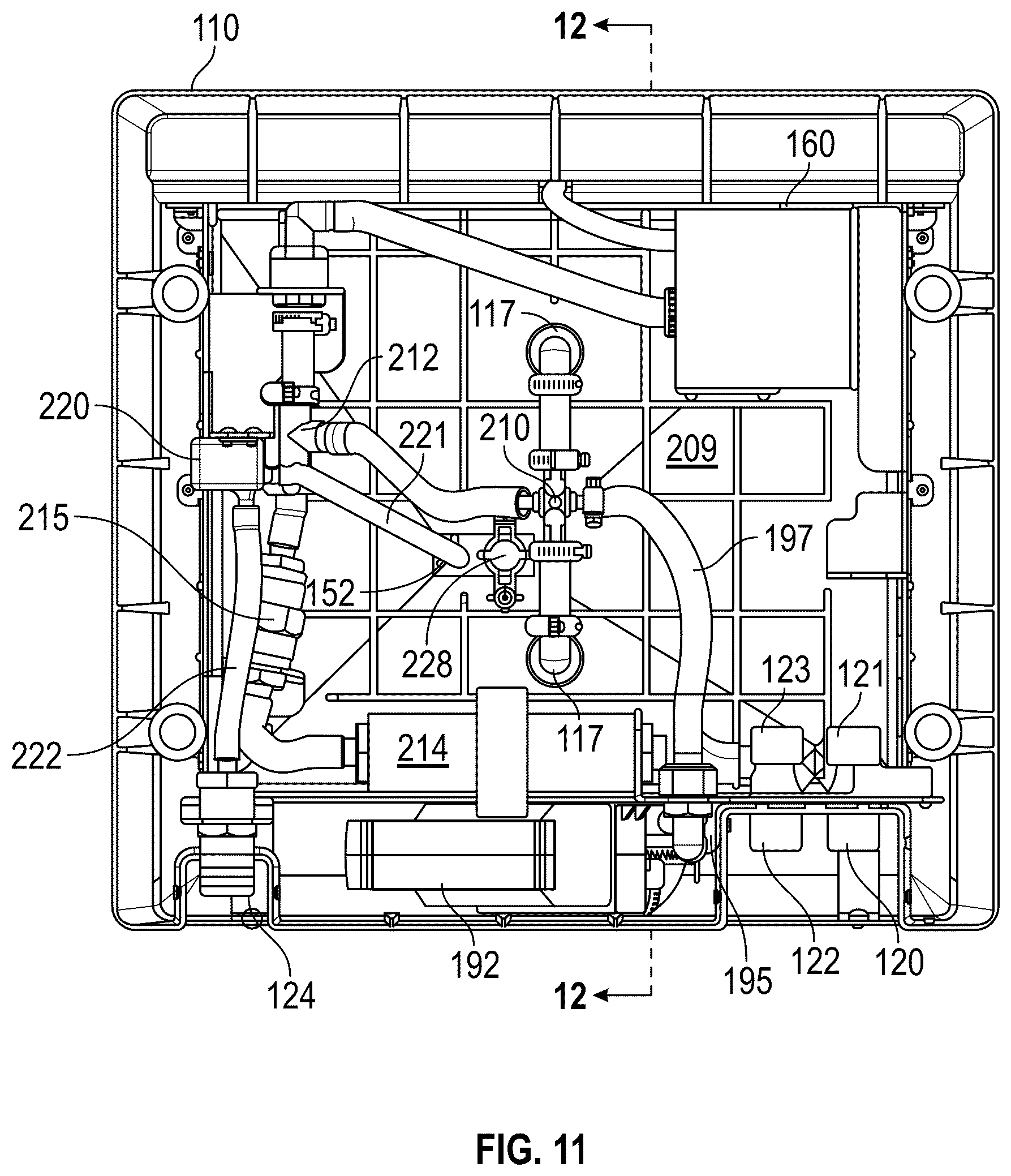 Patent US12365016 Figure 10 – Automatic washer for continuous positive airway pressure equipment