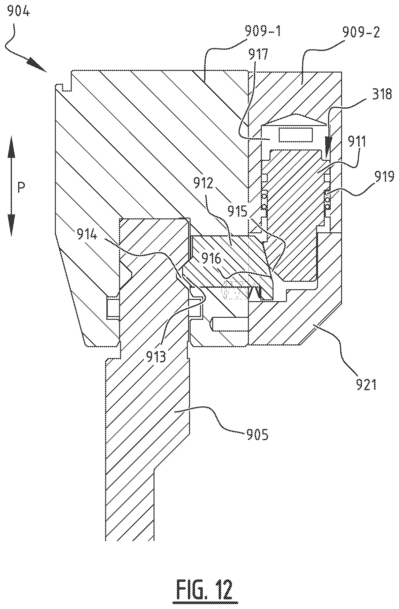 Patent US12365018 Figure 17 – Clamping system for a press brake having an integrally formed cavity or chamber and press brake comprising such a clamping system