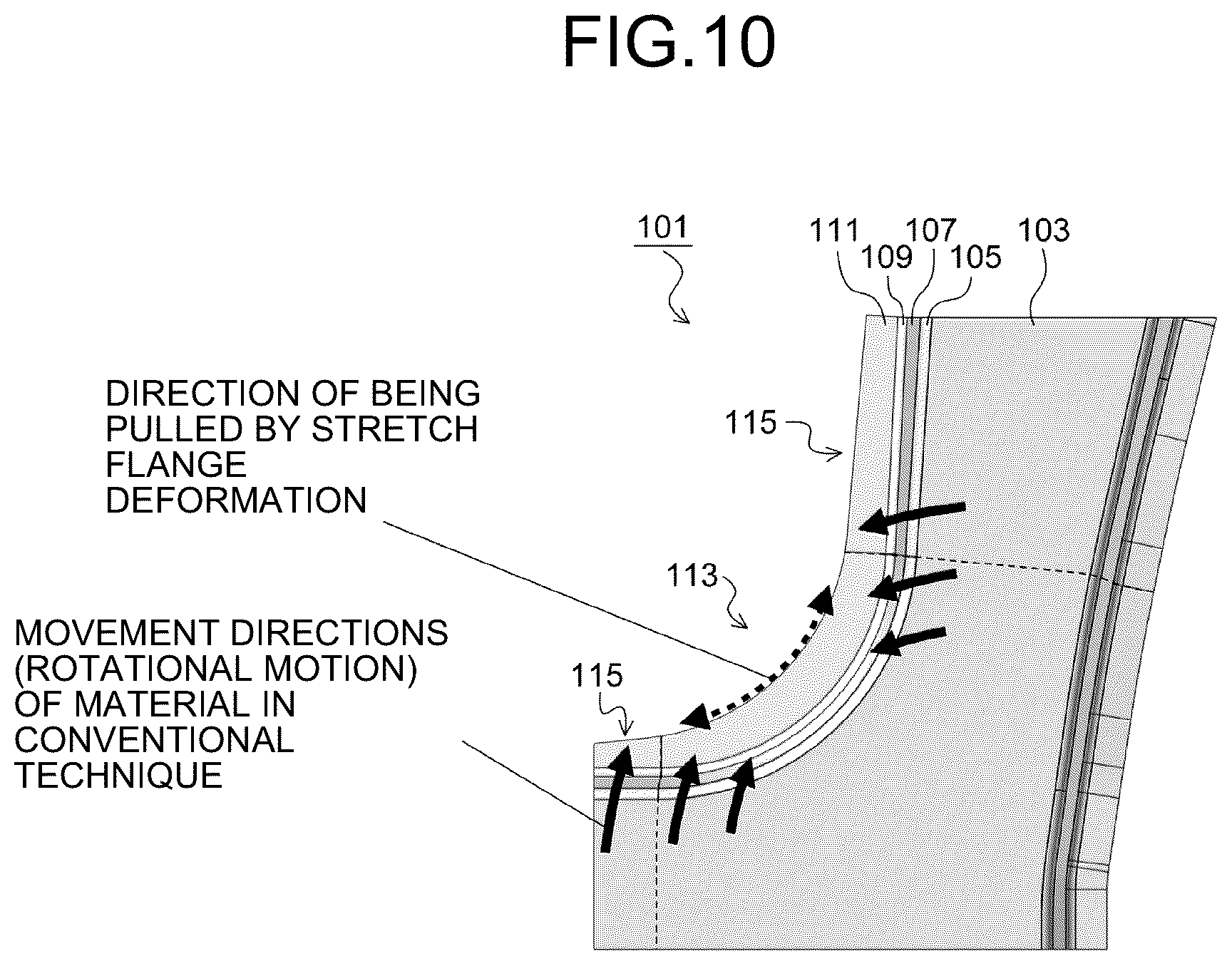 Patent US12365019 Figure 10 – Press forming method and press formed product