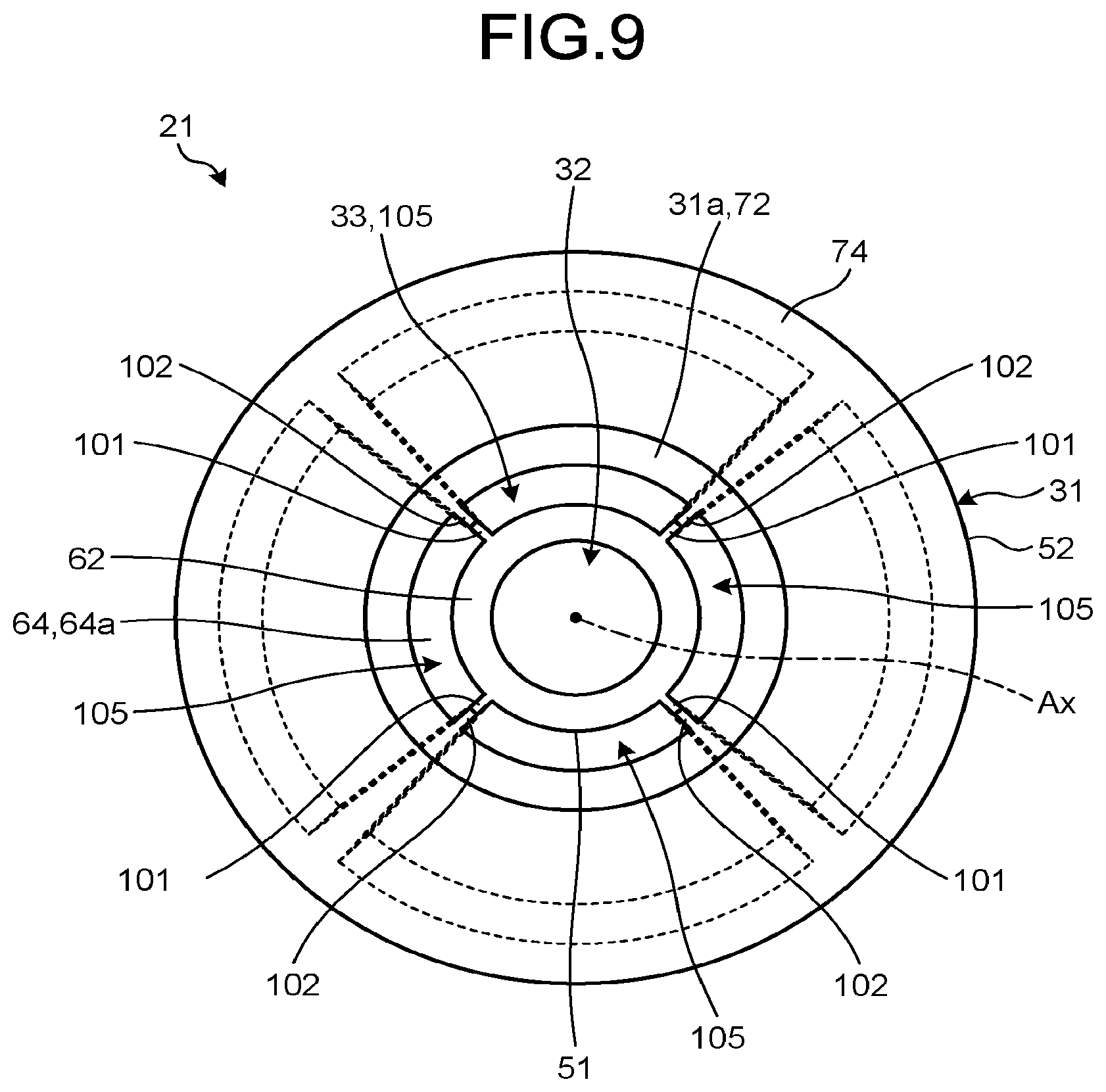 Patent US12365033 Figure 9 – Nozzle and additive manufacturing apparatus