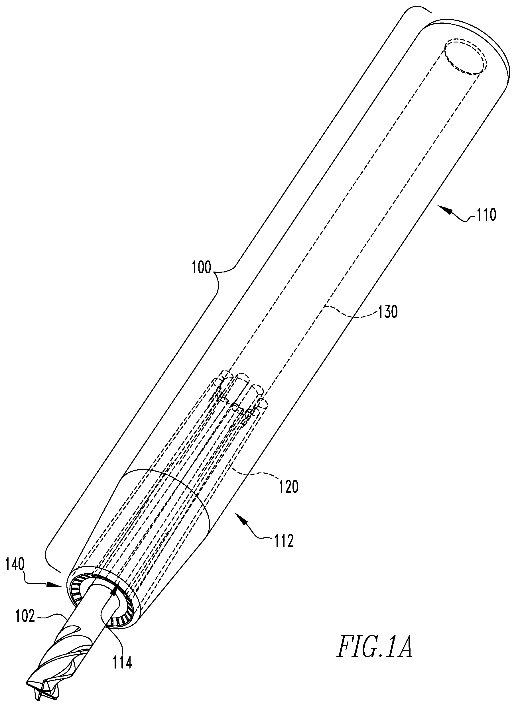 Patent US12365035 Figure 1 – Tool holders with fluid directing passages