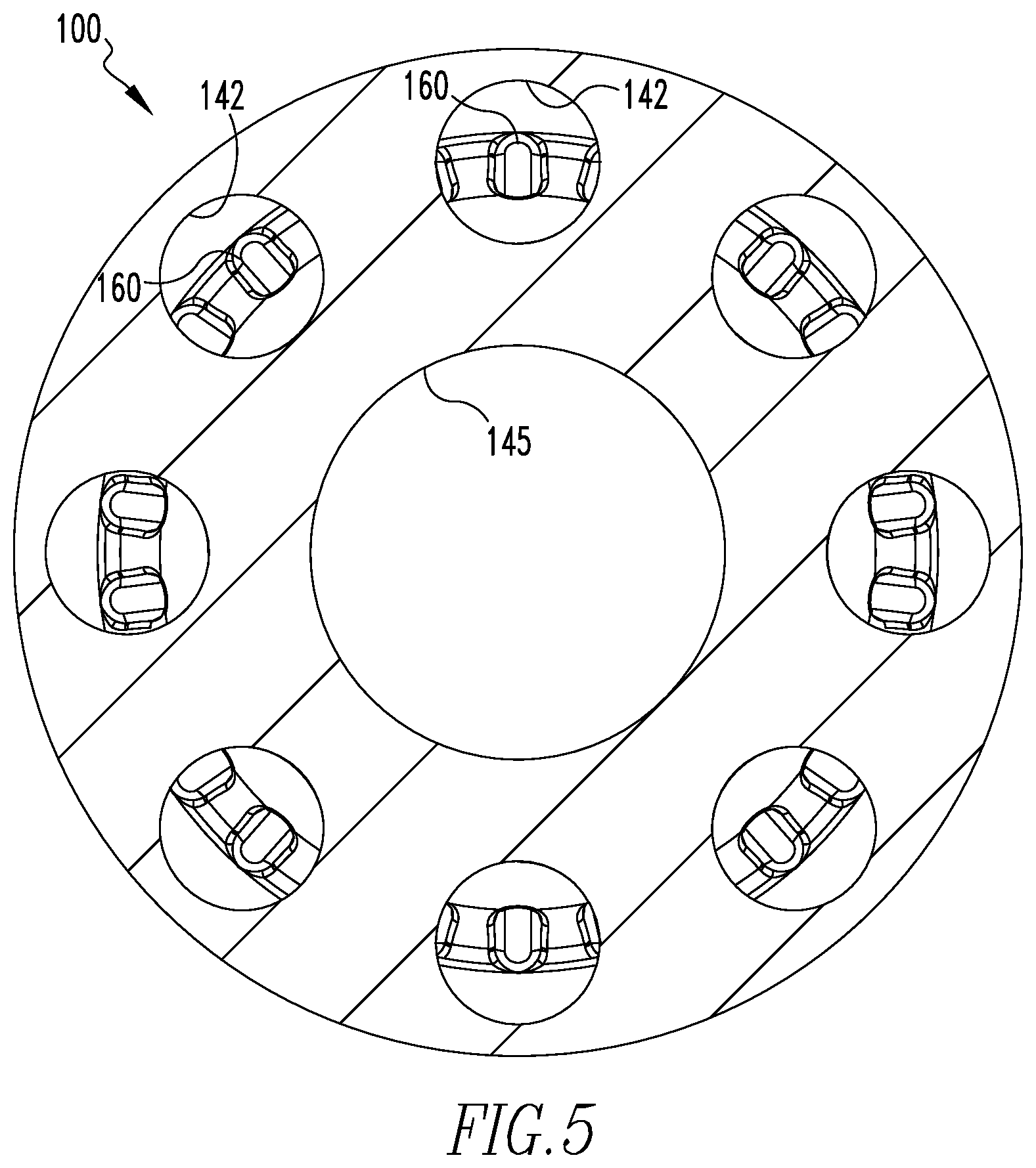 Patent US12365035 Figure 8 – Tool holders with fluid directing passages