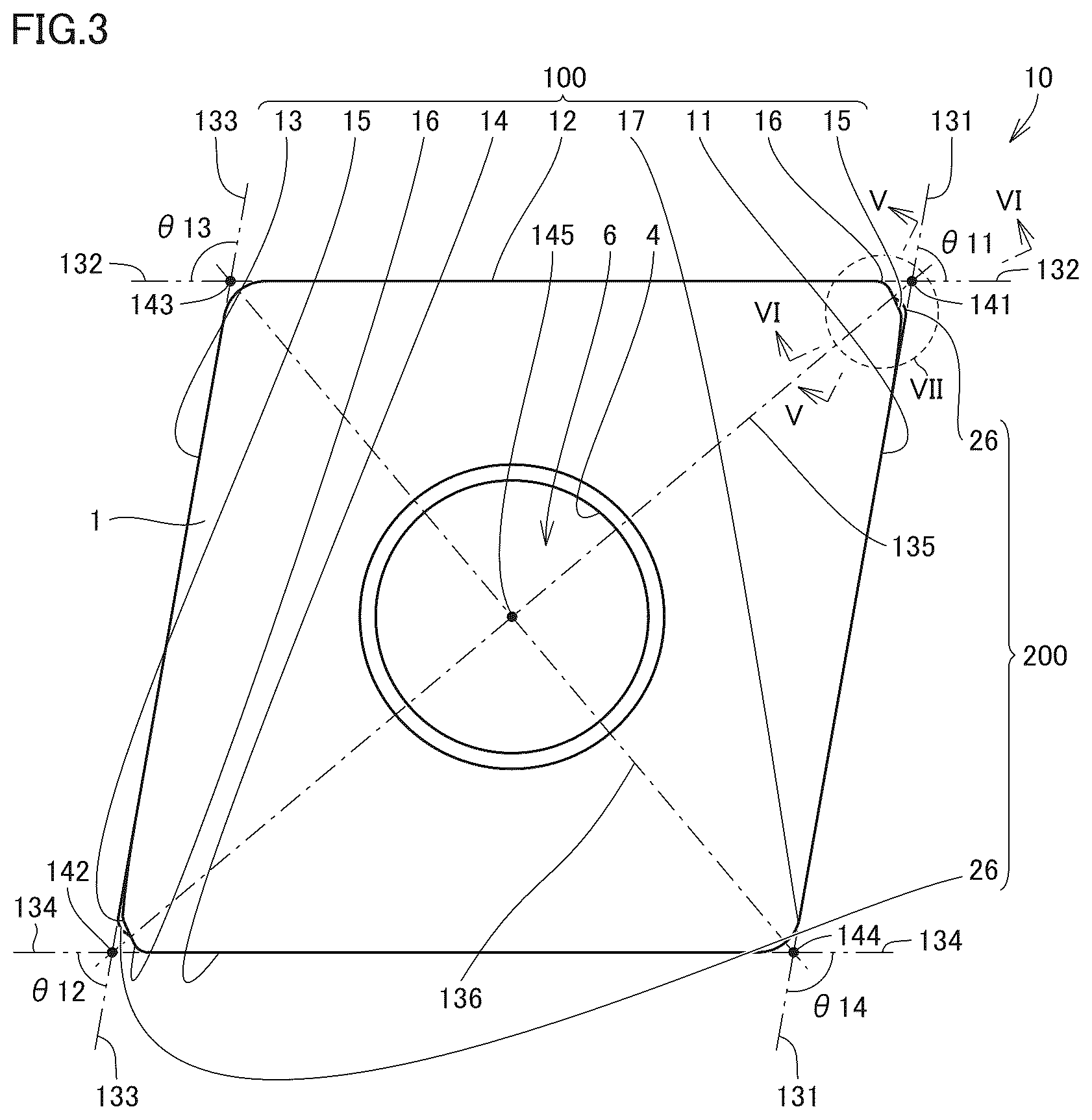 Patent US12365036 Figure 3 – Cutting insert