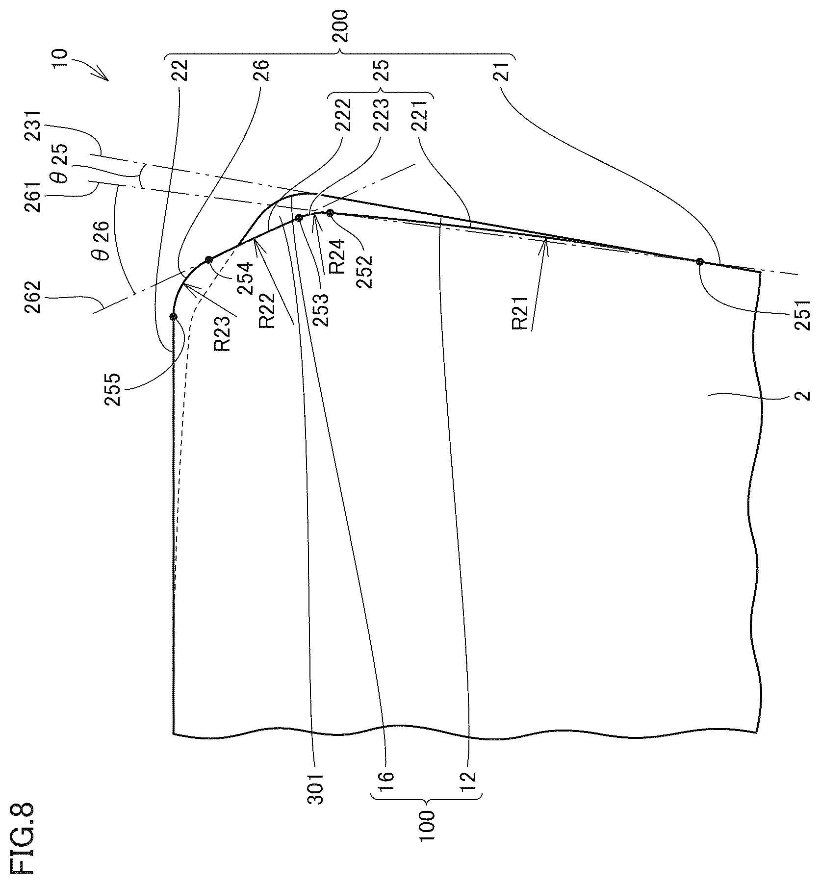 Patent US12365036 Figure 8 – Cutting insert