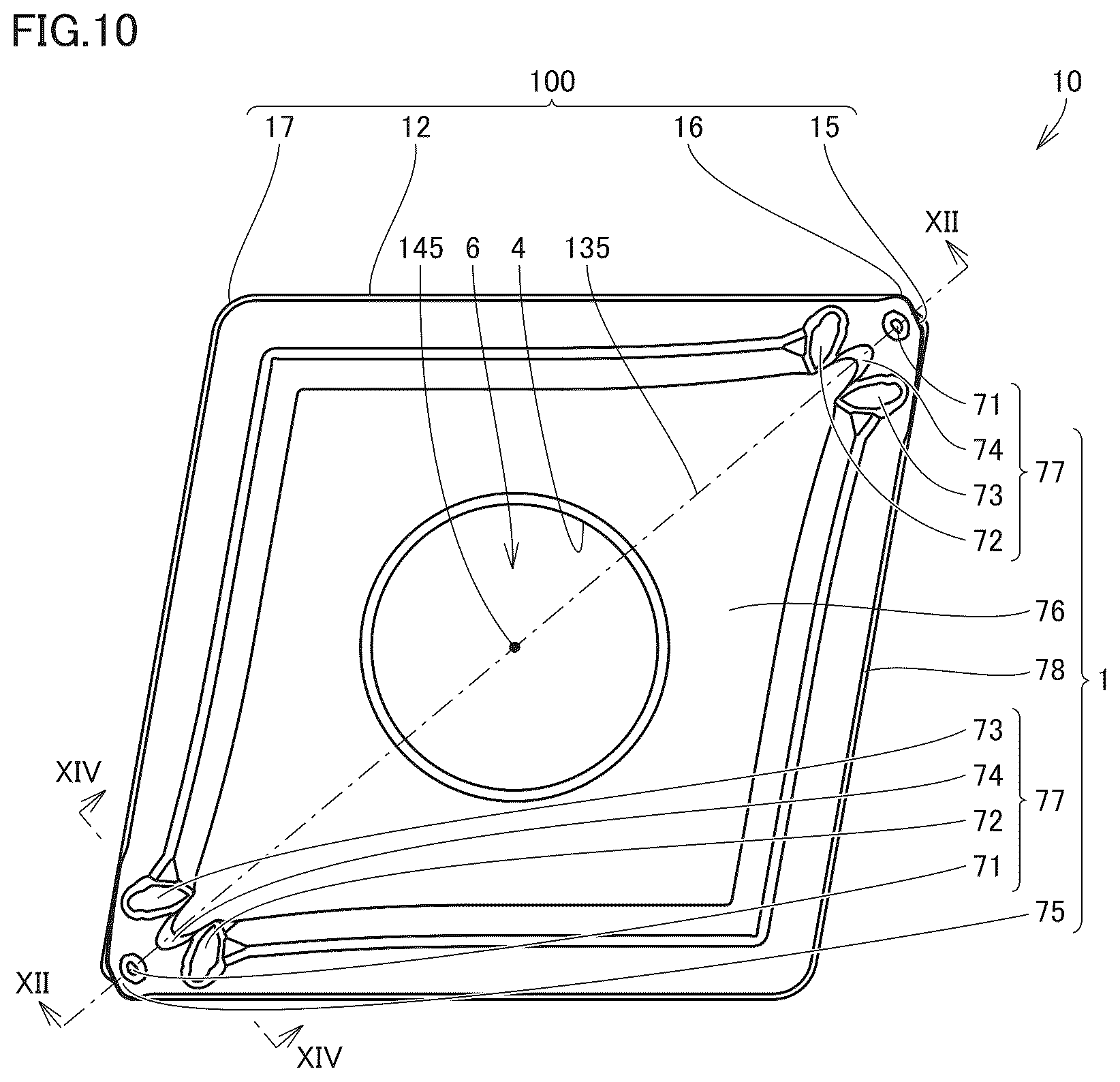 Patent US12365036 Figure 10 – Cutting insert