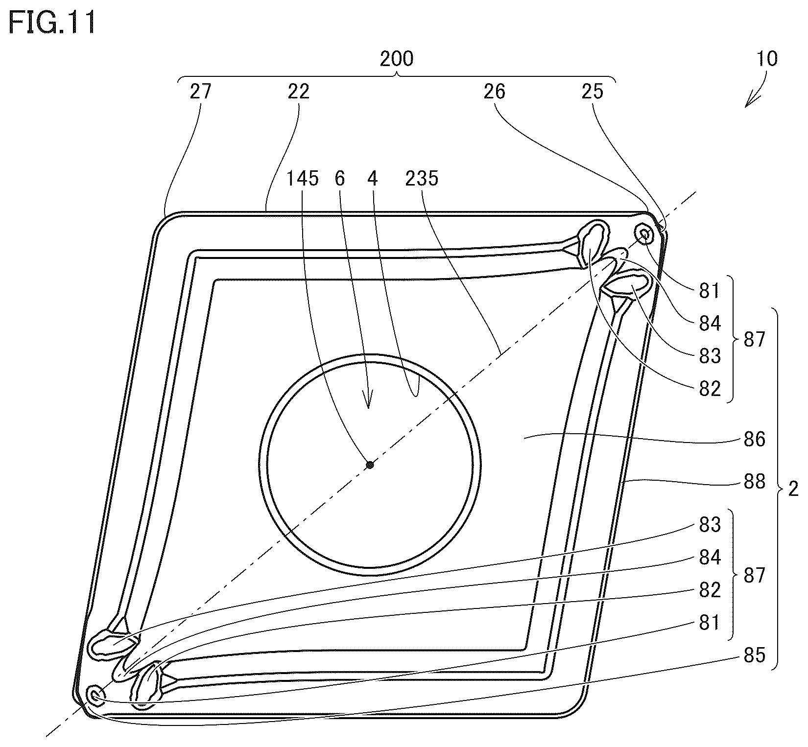 Patent US12365036 Figure 11 – Cutting insert