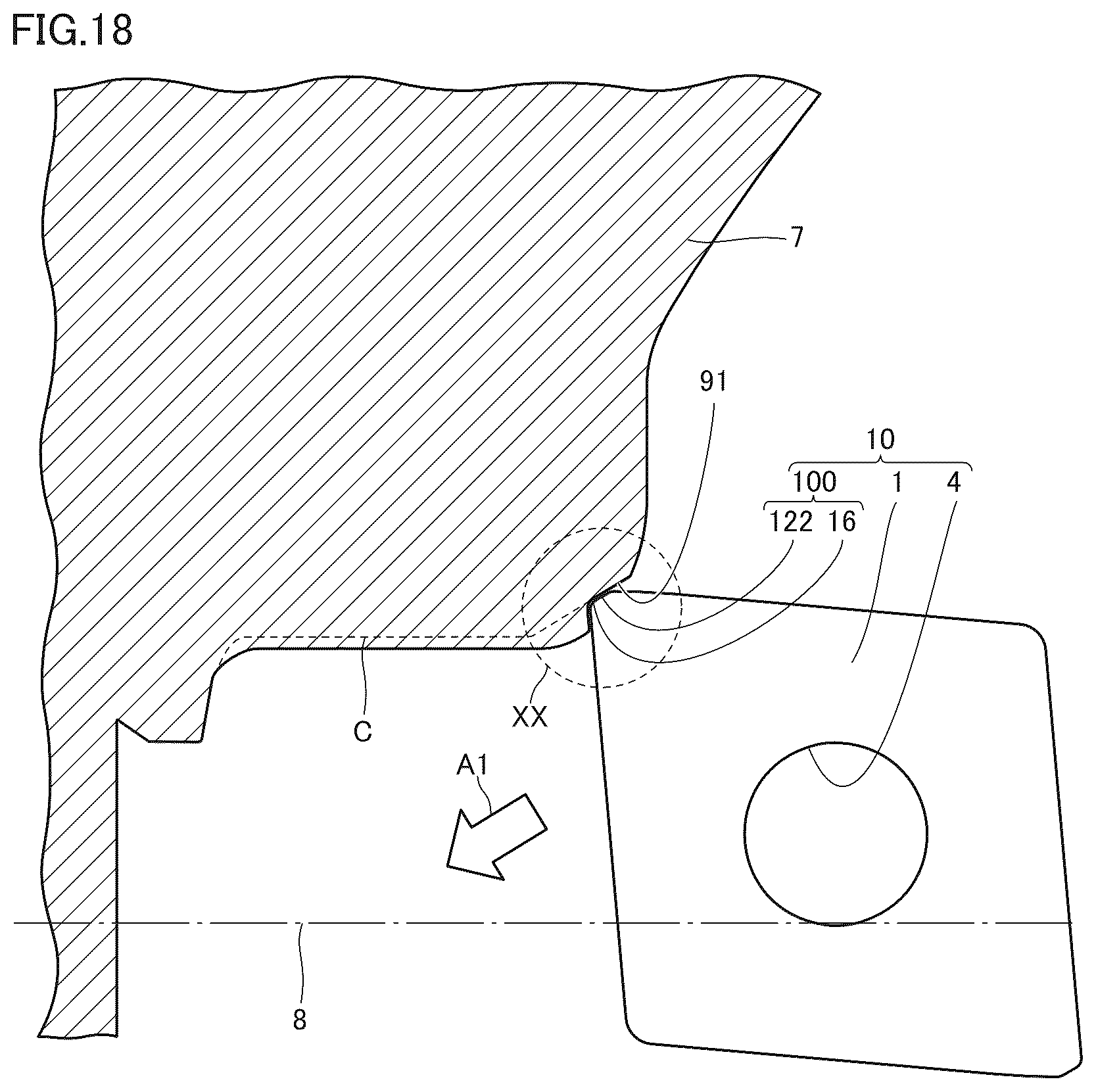 Patent US12365036 Figure 18 – Cutting insert