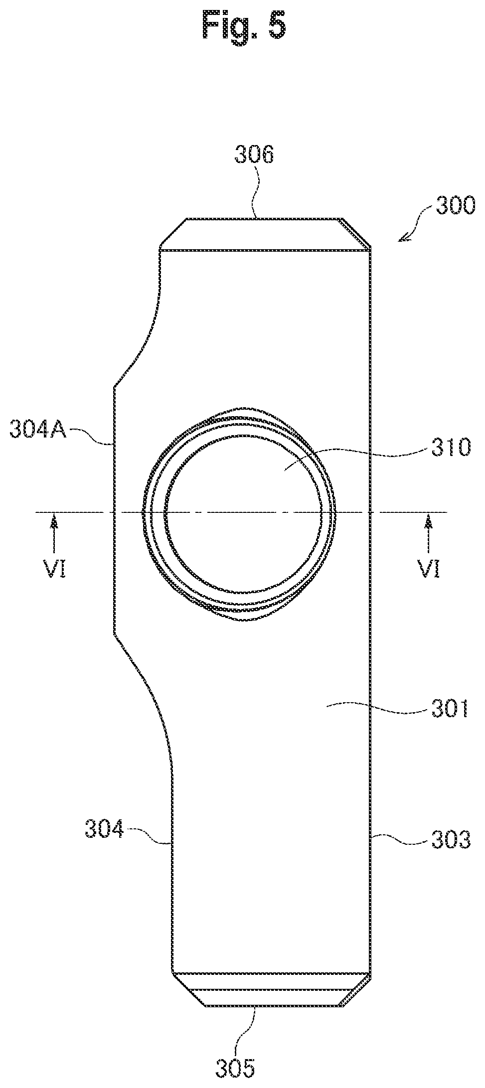 Patent US12365037 Figure 5 – Guide pad and gun drill having guide pad