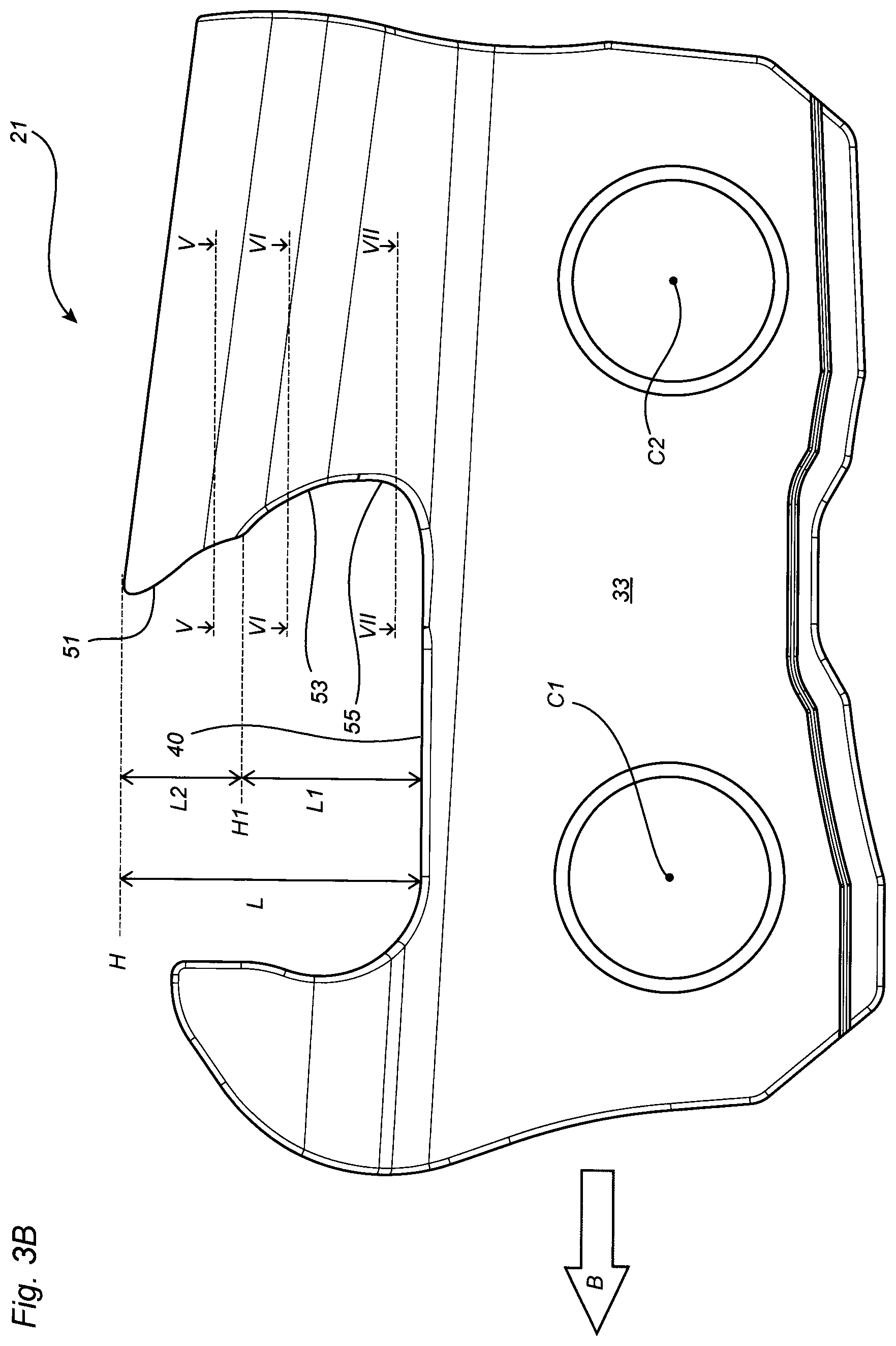 Patent US12365040 Figure 3 – Chainsaw cutting link, a saw chain comprising such a cutting link, a method for manufacturing of a cutting link, and a method of grinding a cutting link
